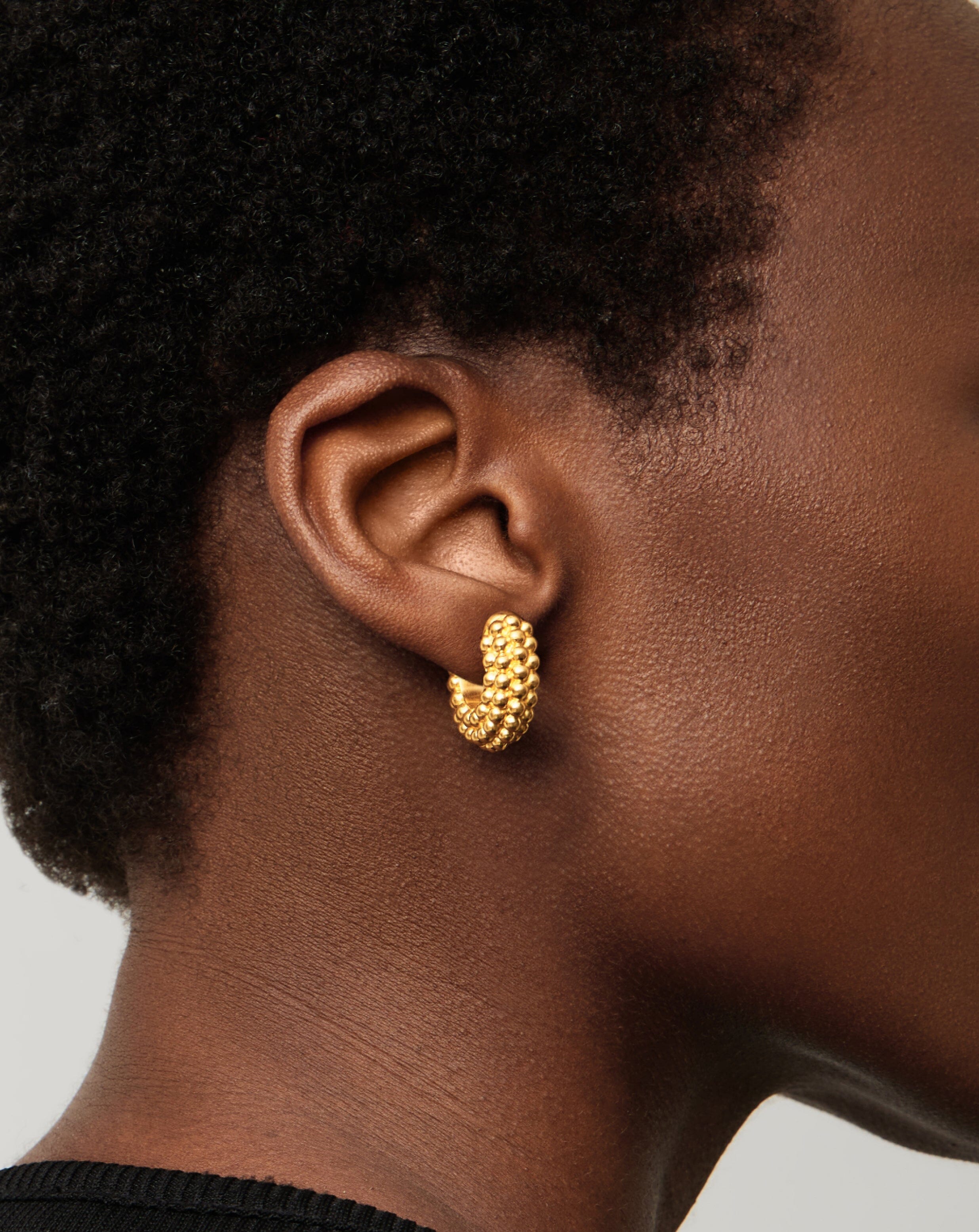 18k Gold Plated Baya Hoop Earrings for Women - Trendy Fashion Jewelry for Everyday Wear, Parties & Special Occasions