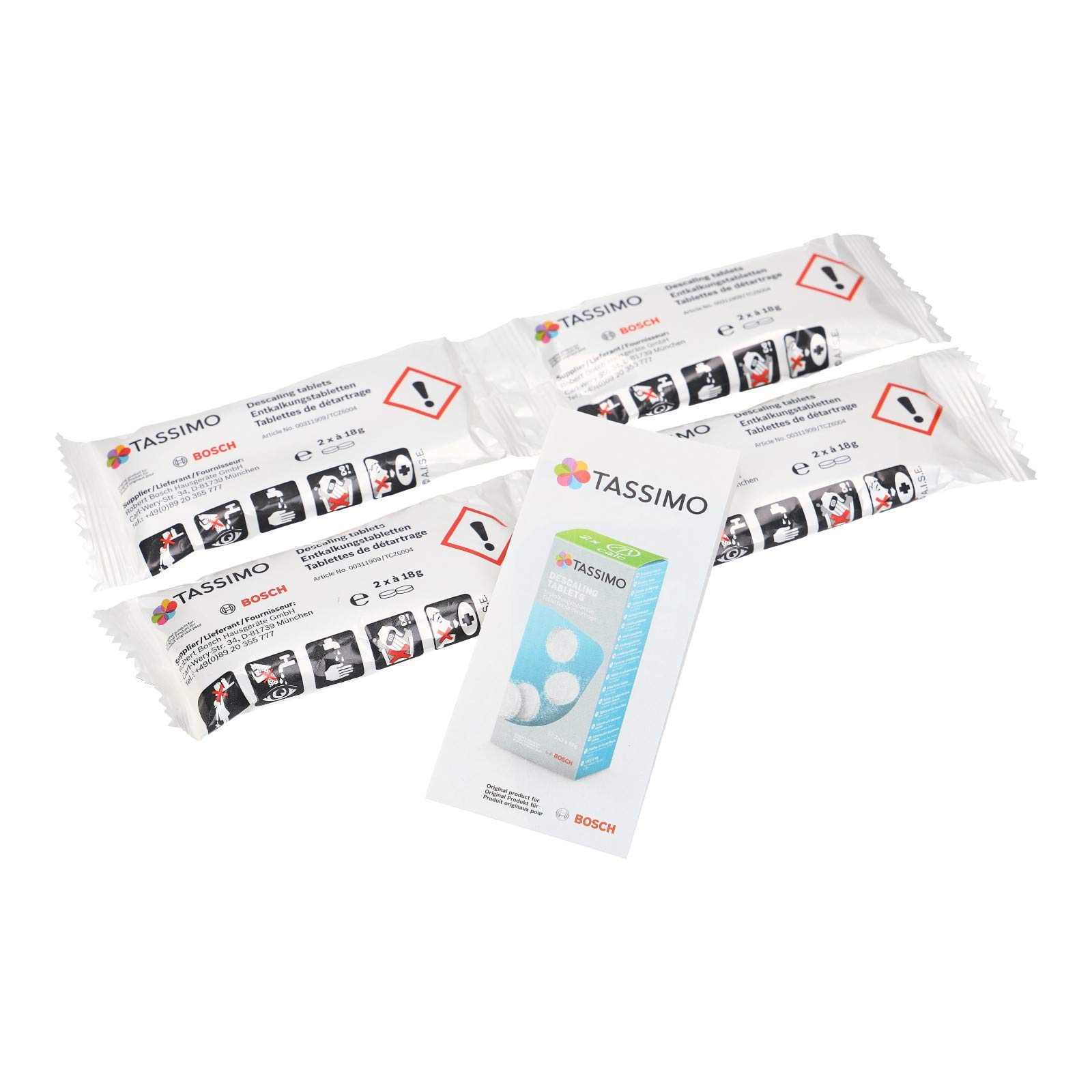 2-Pack Tassimo Bosch Coffee Machine & Espresso Maker Descaling Tablets - Remove Limescale & Calcium Buildup - Compatible with T20, T40, T45, T55 Models - Perfect for Home & Office Coffee Machines