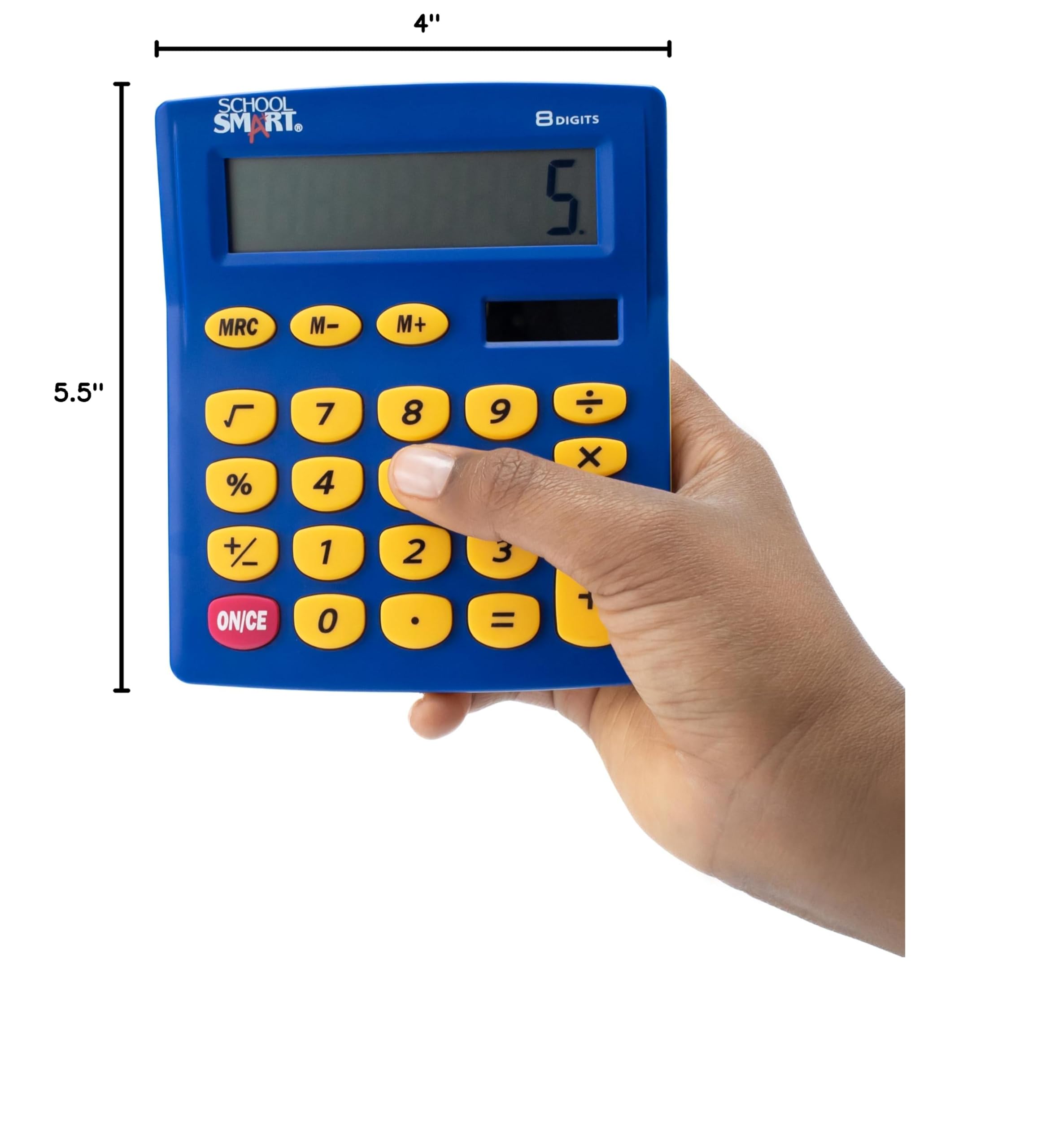 School Smart Primary Calculator - 4 x 5.5 Inch Basic Math Calculator for Kids - Pack of 30 - Perfect for Classroom, Homeschool & Elementary School Learning