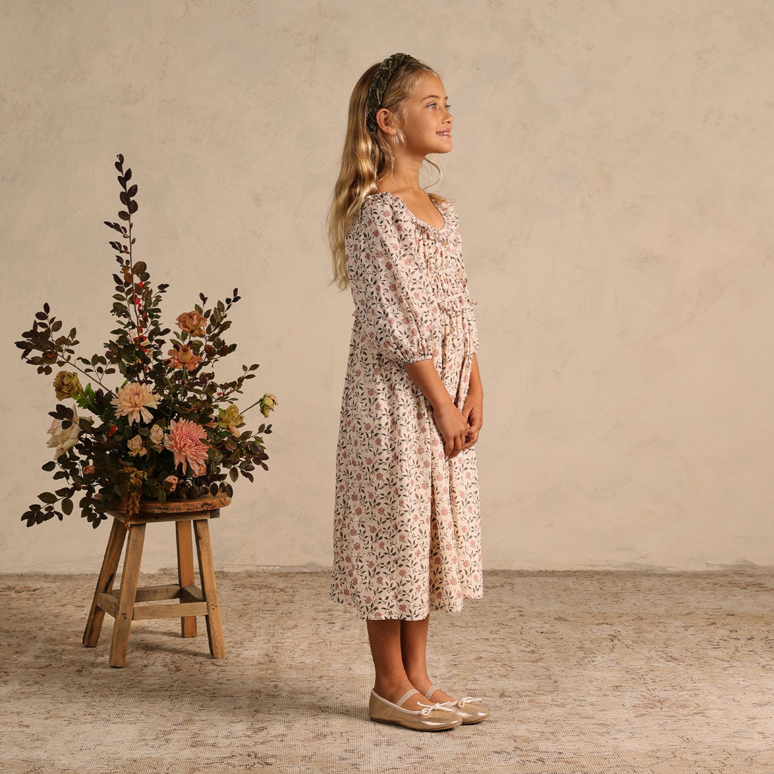 Junie Dress - Poppy Bloom Floral Print in Ecru | Women's Summer Casual Dress for Beach, Vacation & Outdoor Events | FINAL SALE