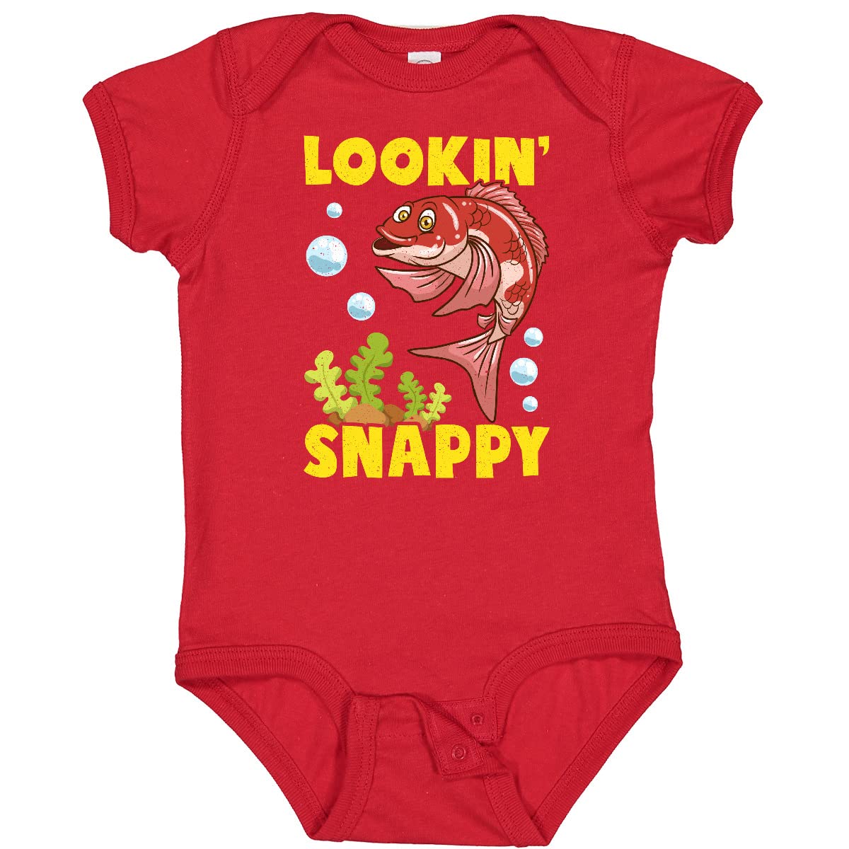 Inktastic Red Snapper Funny Fish Baby Bodysuit - Cute Infant Onesie for Boys & Girls - Perfect for Beach, Fishing Trips & Family Photos
