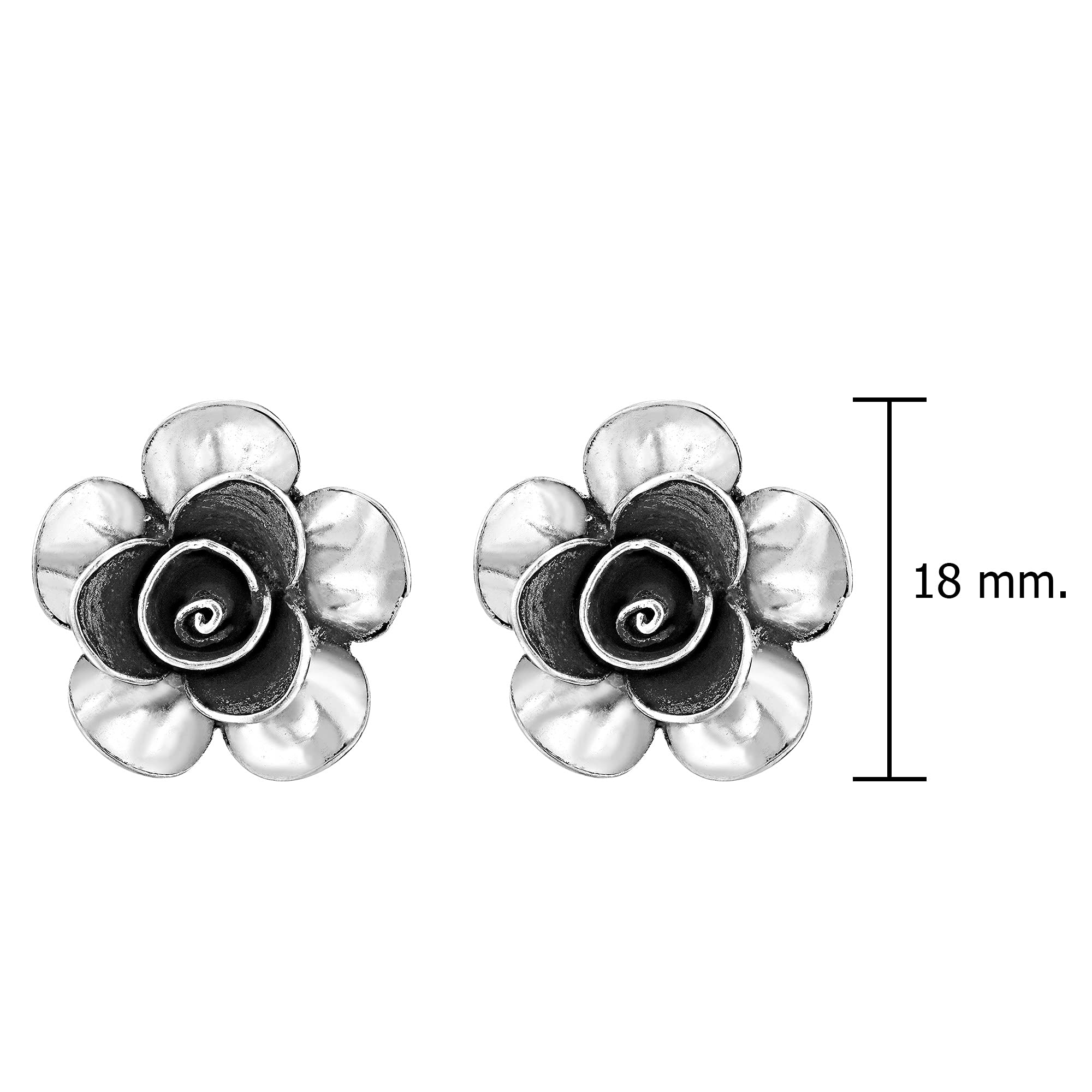 AeraVida Lustrous Magnolia Flower Sterling Silver Stud Earrings for Women - Minimalist Floral Jewelry Gift for Daughter, Wife, Girlfriend | Perfect for Weddings, Anniversaries & Everyday Elegance