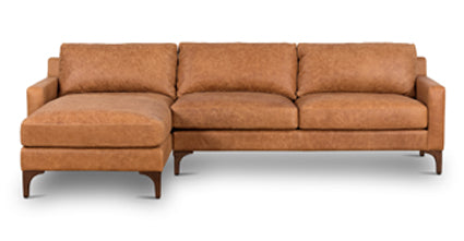 Sorrento Left Facing Sectional Sofa - Modern L-Shaped Couch with Chaise Lounge for Living Room, Family Room & Home Theater - Comfortable Fabric Upholstery Sectional Sofa Set