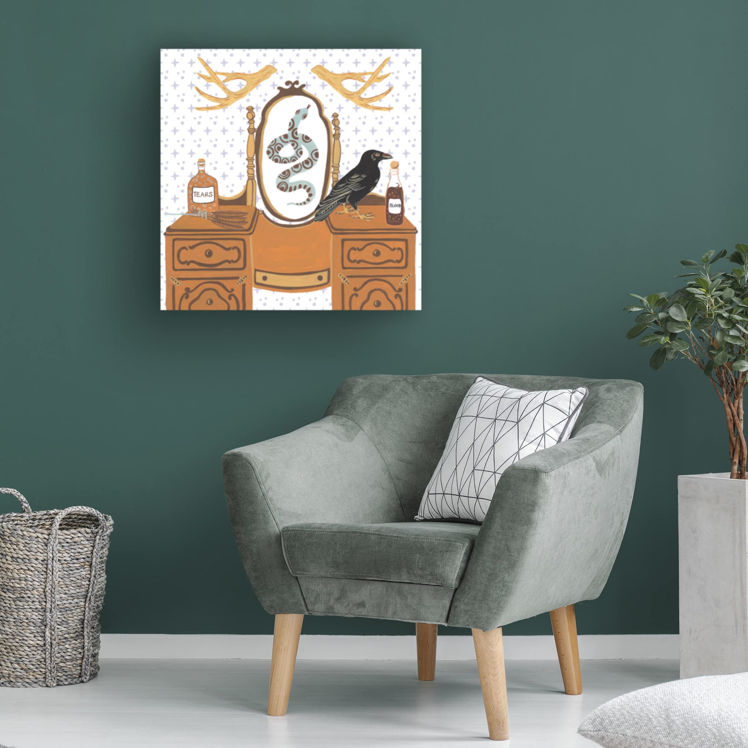 Trademark Fine Art 'Halloween Prep I' Canvas Wall Art by Melissa Wang - Spooky Home Decor for Halloween Party & Living Room