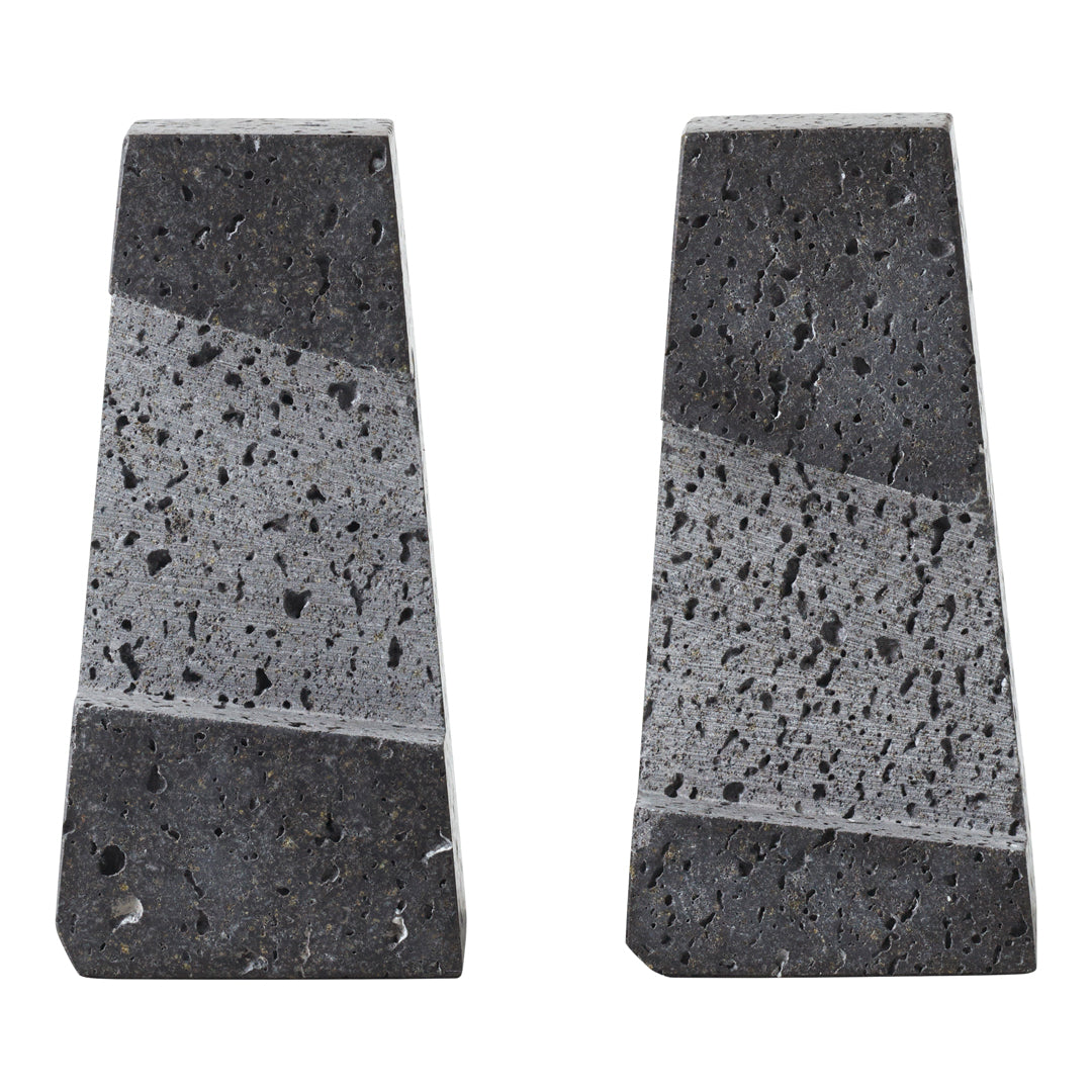 Converge Bookends - Heavy Duty Metal Bookends for Office, Library, and Home Organization - Perfect for Books, DVDs, and Decorative Display