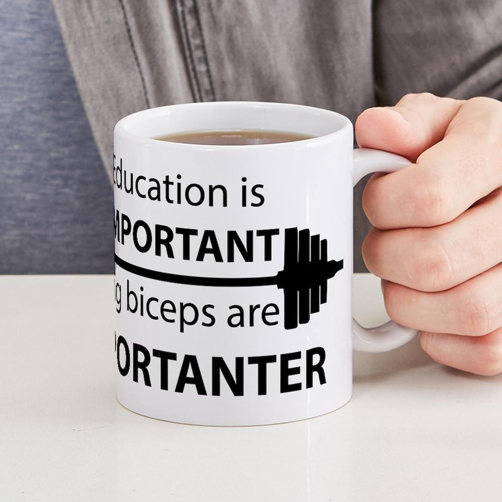 Funny Lifting Mugs 11 oz (325 ml) - Ceramic Coffee Cup with Motivational Gym Quotes - Perfect for Gym Enthusiasts, Weightlifters & Fitness Gifts
