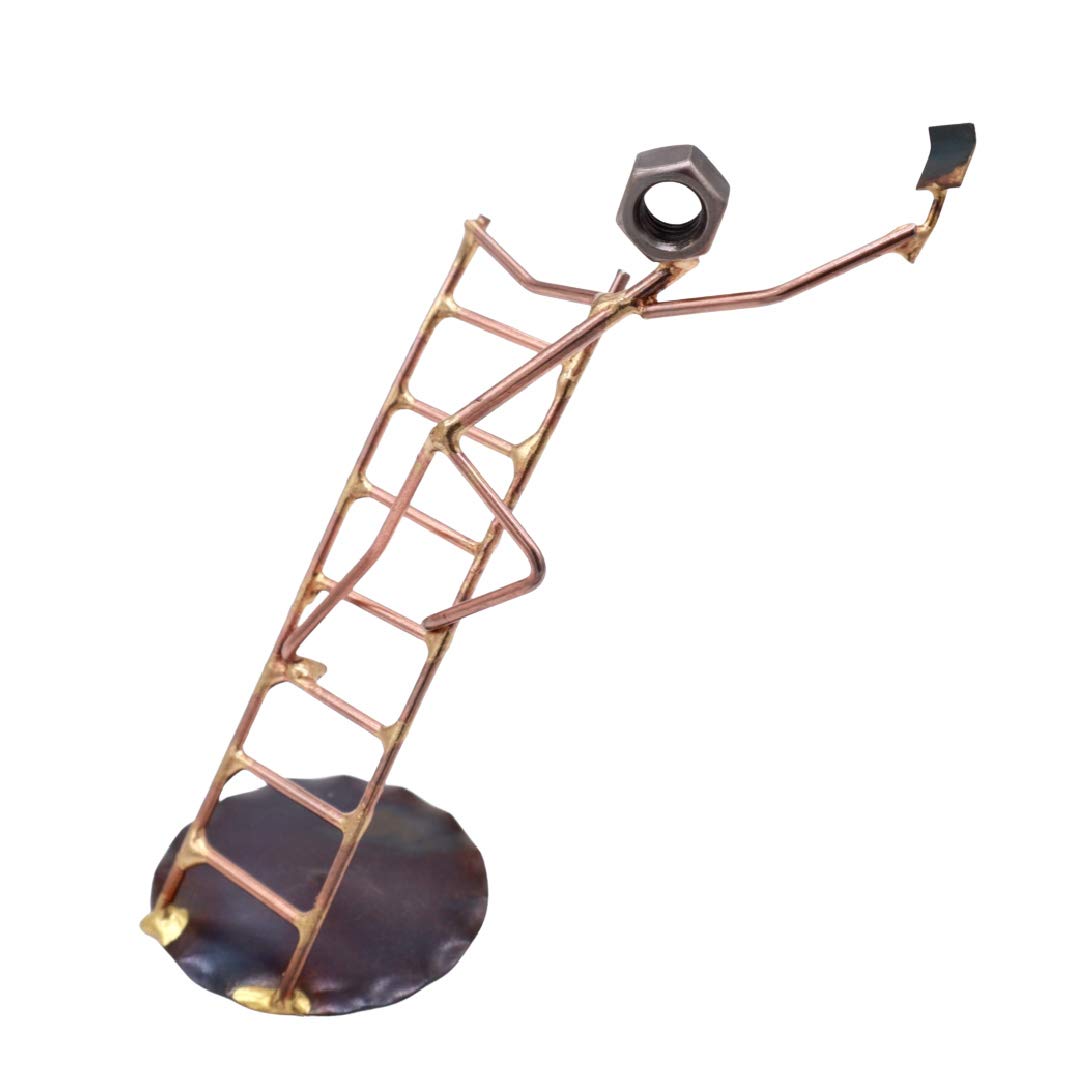 Handmade Metal Art Figurine - House Painter Collectible, Desk Decor, Office Trophy, Construction Worker Gift for Boss | Perfect for Office Décor, Construction Themed Parties & Retirement Gifts