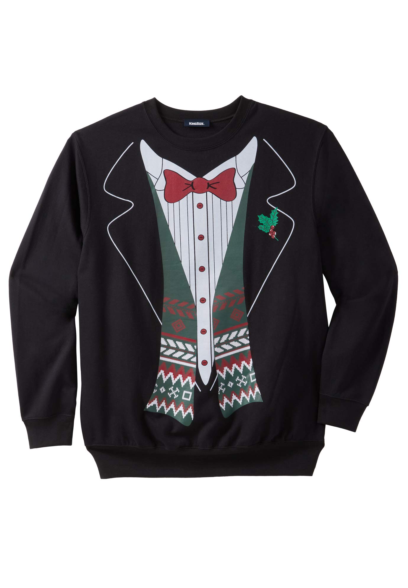 KingSize Men's Big & Tall Graphic Fleece Sweatshirt - Soft & Comfortable Oversized Pullover for Casual Wear & Lounge