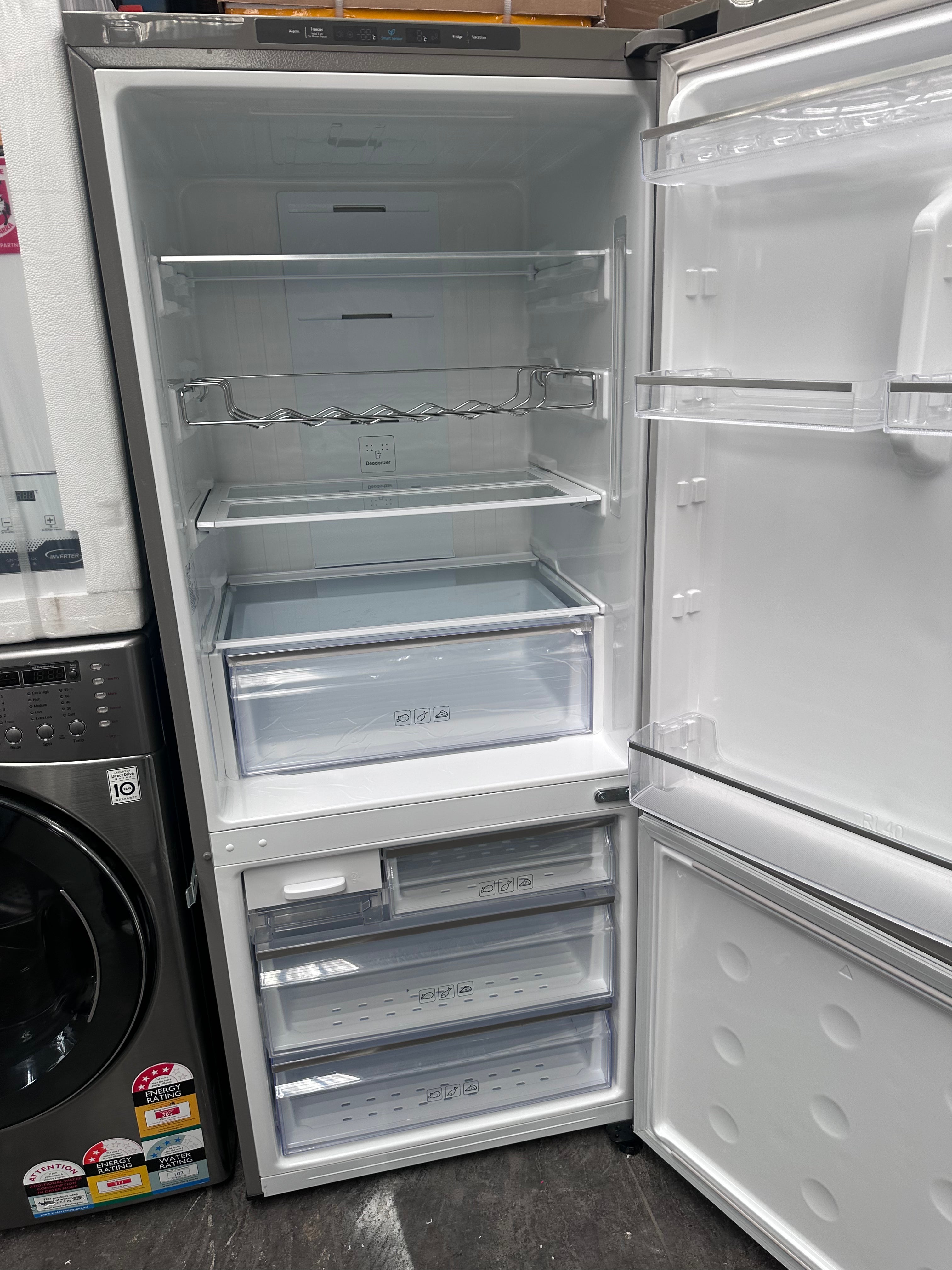 Samsung 450L Bottom Mount Refrigerator - Energy Efficient, Quiet Operation | Certified Refurbished | Perfect for Kitchens, Offices & Small Businesses