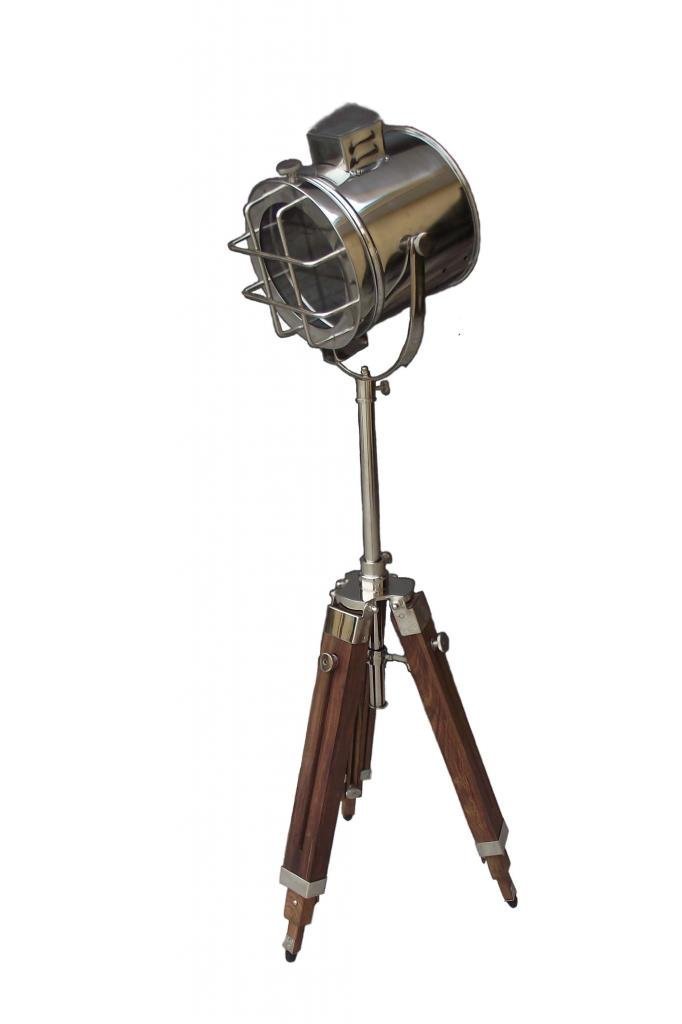 NauticalMart Designer Marine Tripod Floor Lamps Searchlight - Waterproof Durable Boat Deck Lighting for Yachts, Piers & Coastal Homes