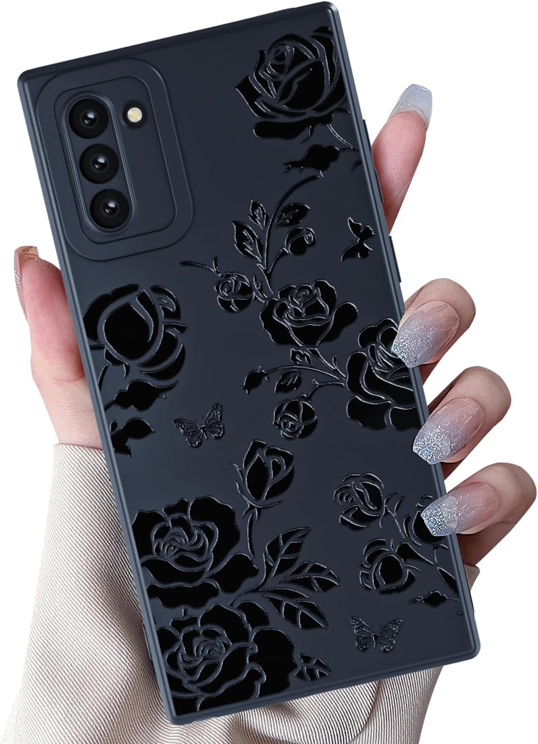 Samsung Galaxy S25 Plus Case - Flower Butterfly Design Soft Silicone Phone Cover - Slim Protective Shockproof Case for Everyday Use, Work & Travel