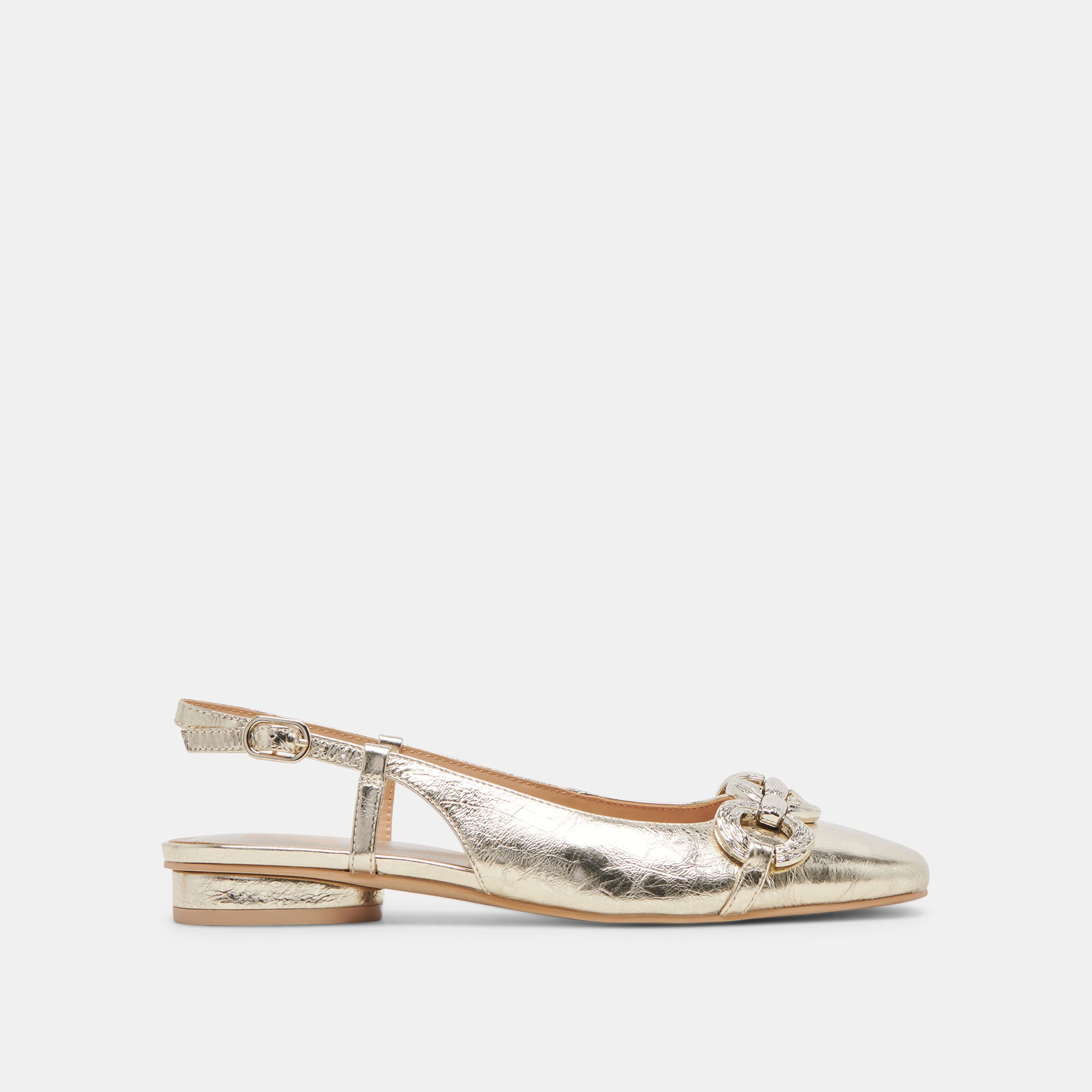 RAMANO FLATS PLATINUM DISTRESSED LEATHER - Women's Comfortable Slip-On Shoes for Casual Wear & Everyday Use