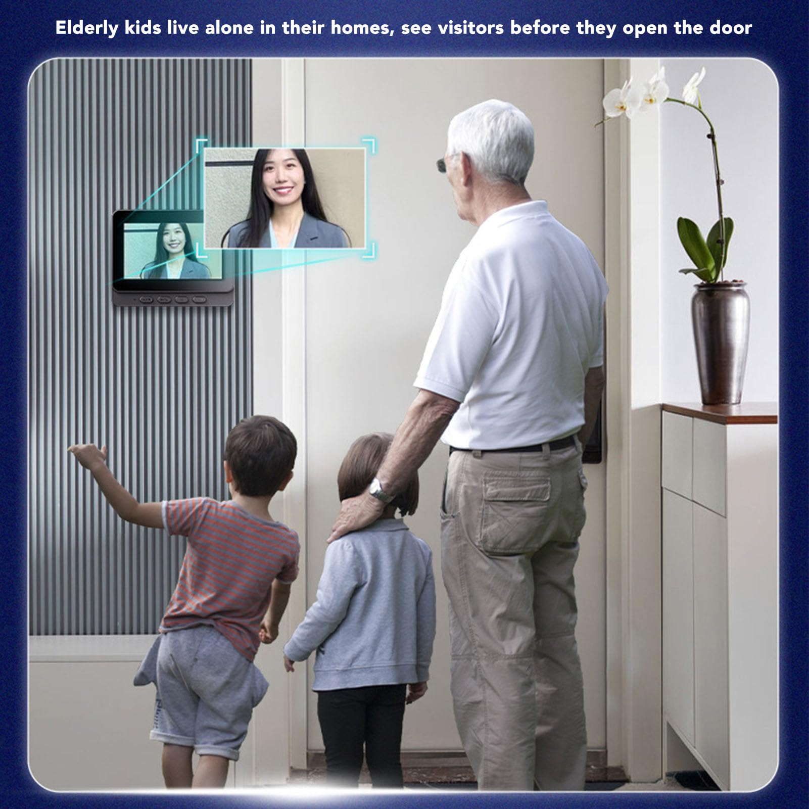 Wireless Video Doorbell Intercom System with 4.3