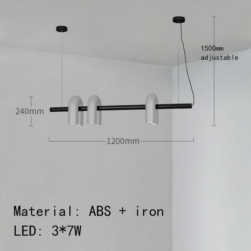 U-Shaped Chandelier - Modern Crystal Ceiling Light Fixture for Dining Room, Living Room & Bedroom | Elegant Lighting Decor for Home & Office Spaces