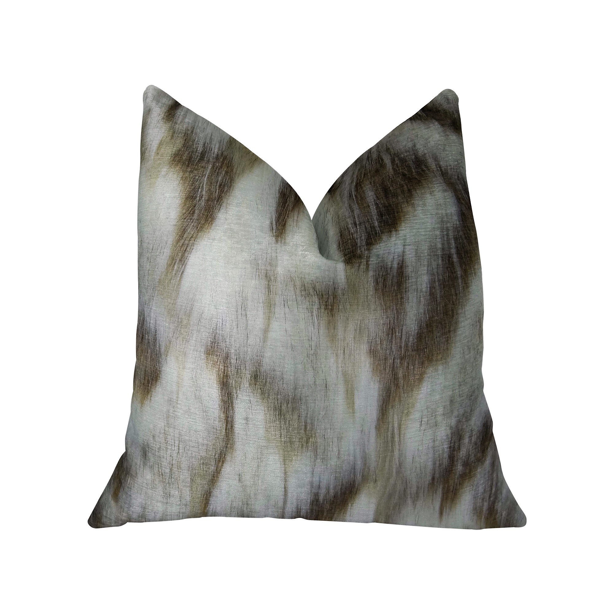 Plutus Brands Handmade Tibetan Fox Throw Pillow 20x20 Inches - Soft Bohemian Decorative Cushion Cover for Sofa, Bed, Living Room - Ivory Beige Home Decor Accent