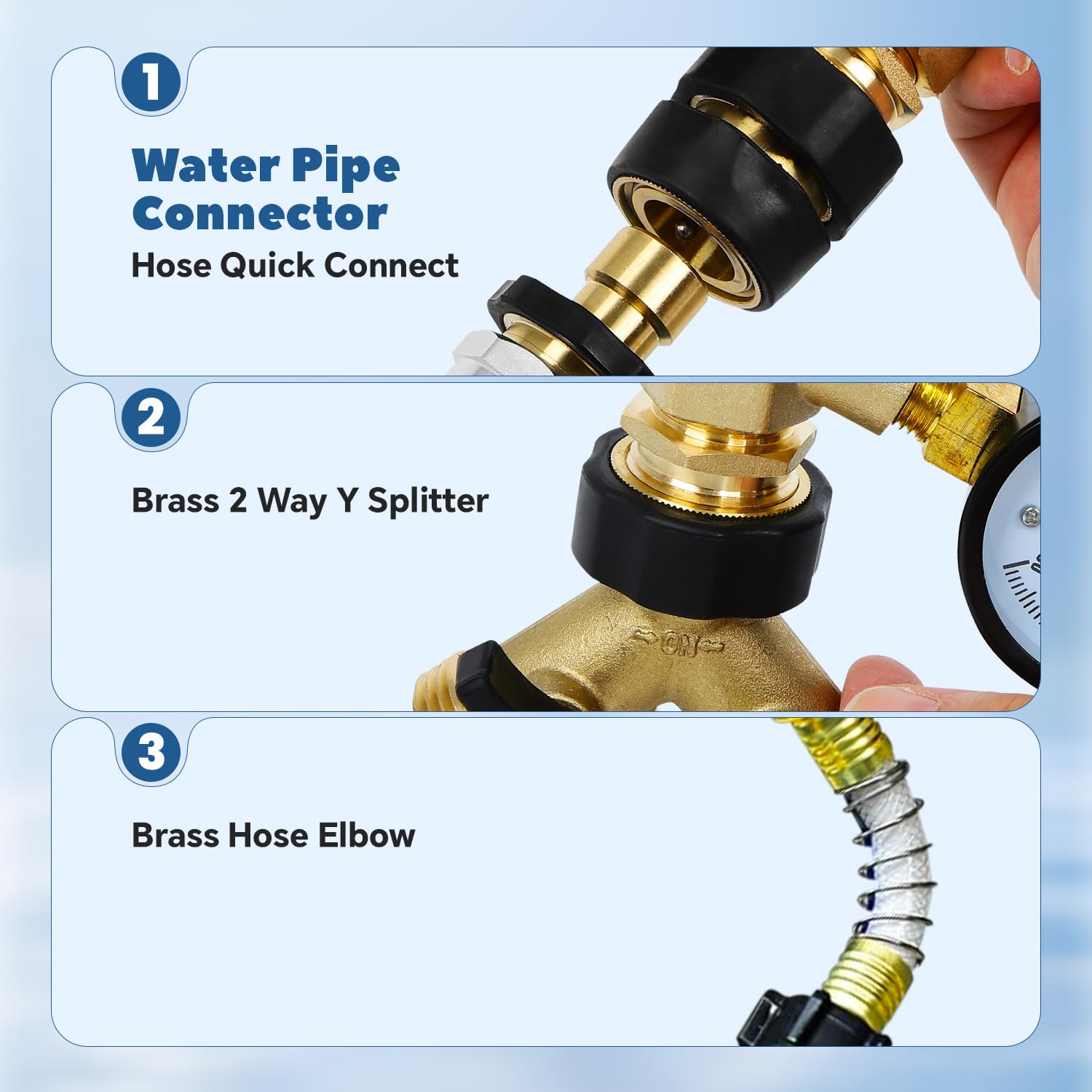 **RV & Camper Fresh Water Kit – Complete RV Water Filtration System with Flexible Hose Protector, Brass Elbow, Teflon Tape, Pressure Regulator, 2-Way Y Splitter, Toolbox, 25ft Garden Hose & Quick Connects – Perfect for RV Camping, Boondocking & Outdoor Adventures**
