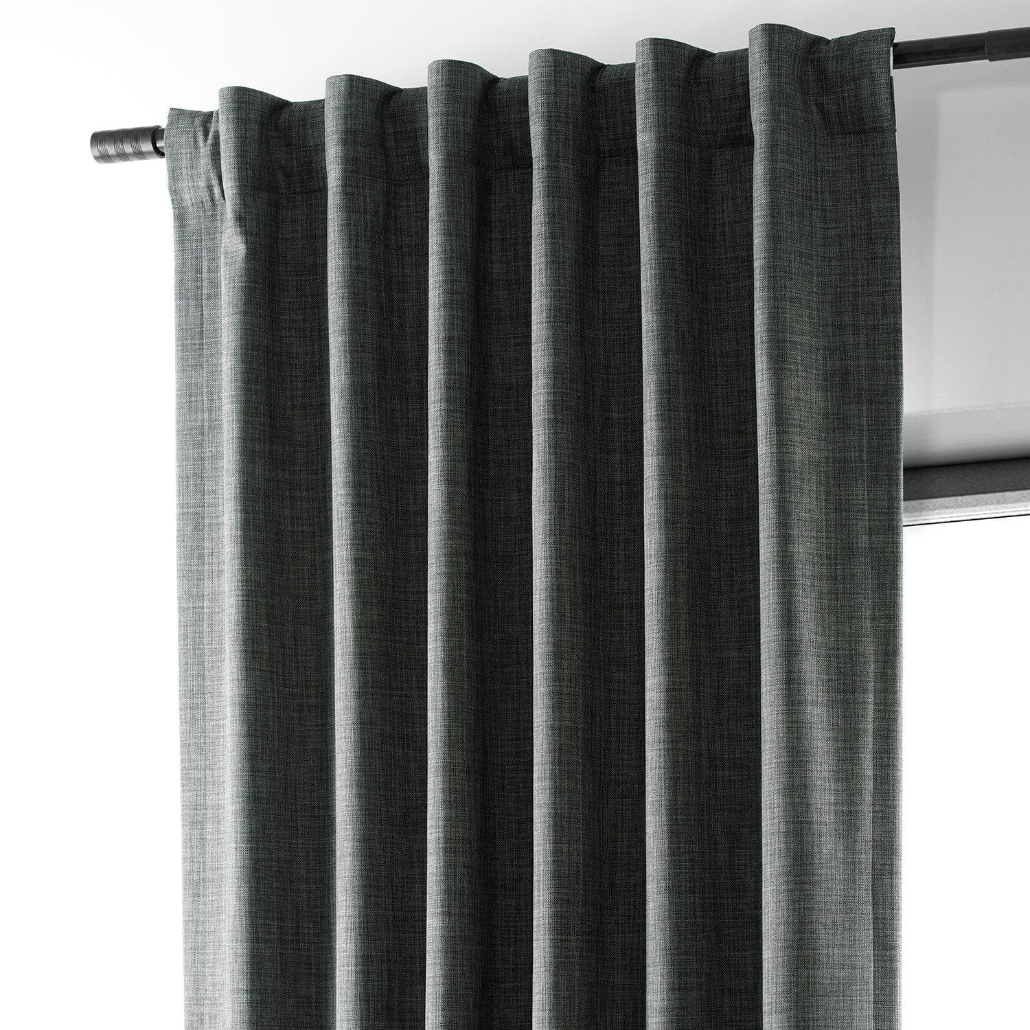 Premium Dark Grey Blackout Curtains - Thermal Insulated Linen Window Drapes for Bedroom & Living Room - Noise Reducing Hotel Style Curtain Panels (52x84 inches) - Perfect for Home Theater, Nursery & Shift Workers