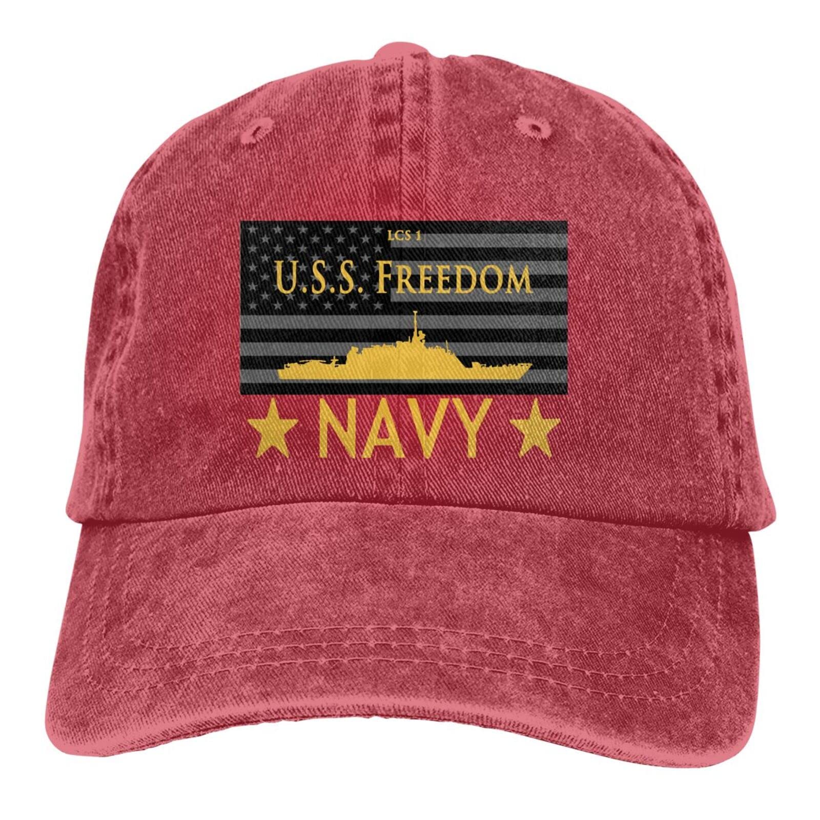 LCS 1 USS Freedom Unisex Adjustable Cotton Baseball Cap - Cowboy Style Hat for Men & Women - Perfect for Driving, Outdoor Sports & Military Enthusiasts