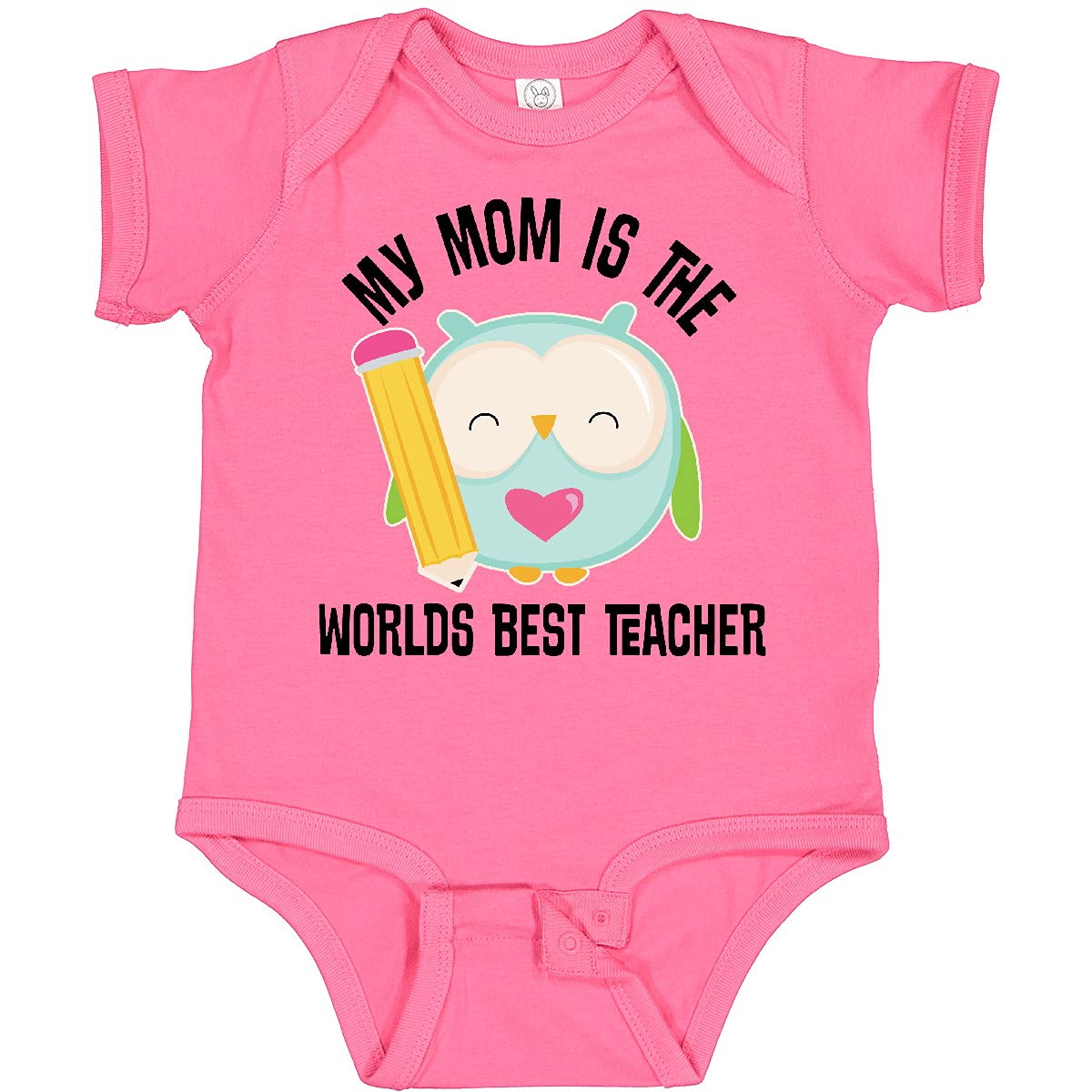 Inktastic Cute Owl Baby Bodysuit - Teacher & Mom Apparel for School, Daycare & Family Outings - Soft Cotton Infant Onesie for Boys & Girls