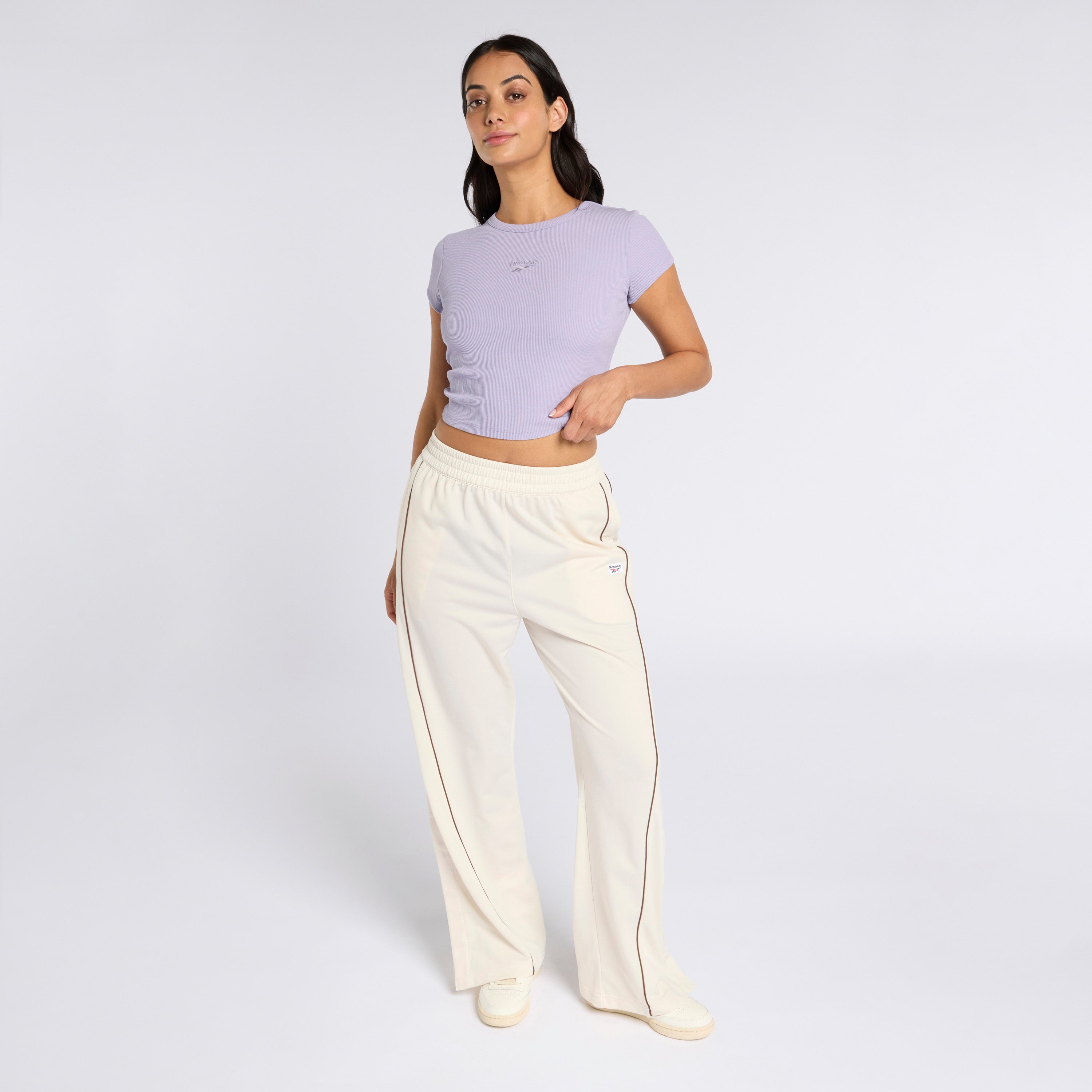 Stylish Ribbed Tee in Dusk Purple - Soft & Comfortable Women's T-Shirt for Casual Wear, Layering & Everyday Outfits