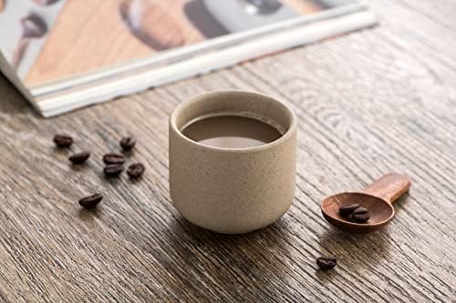 Premium 4-Piece Ceramic Kung Fu Tea Cup Set - 3.5oz Handle-Free Chinese & Japanese Style Teacups for Gongfu Tea Ceremony, Matcha, or Daily Tea Drinking
