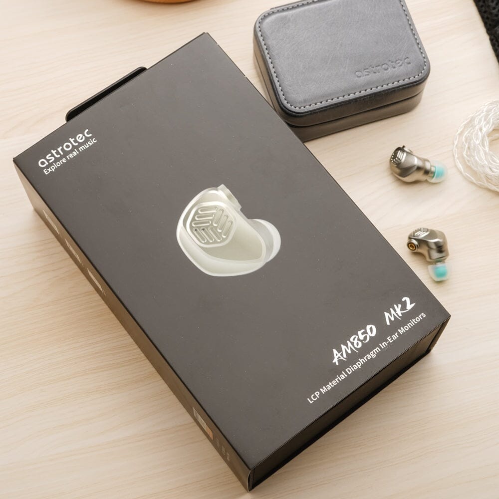 Astrotec AM850 MK2 Wired HiFi Earphones with LCP Diaphragm - Professional In-Ear Monitors for Audiophiles, Musicians & Studio Recording