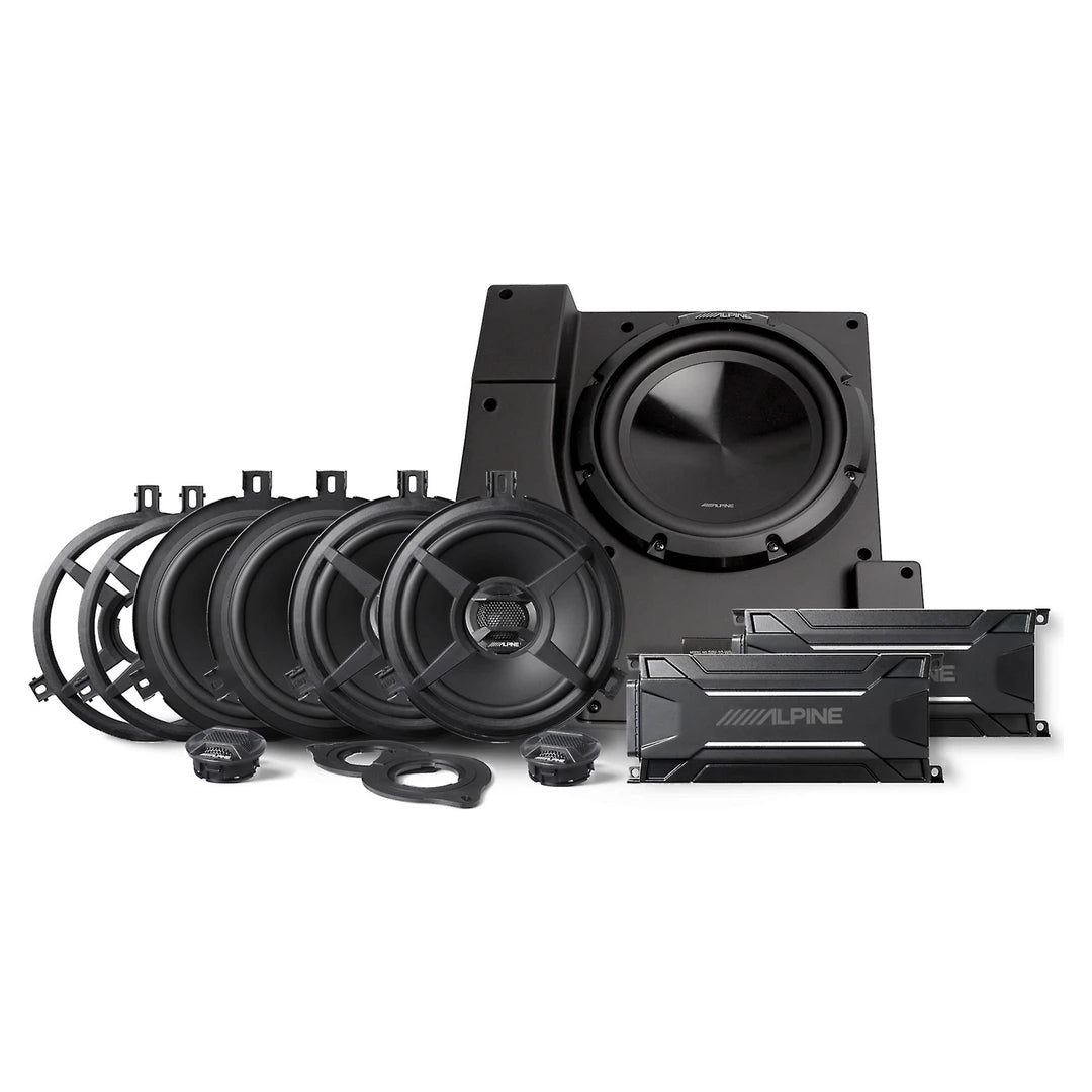 Alpine PSS 22WRA Weatherproof Car Audio System - Direct Fit Replacement for 2011-2018 Jeep Wrangler JK Unlimited - Perfect for Off-Road Adventures & Daily Commuting