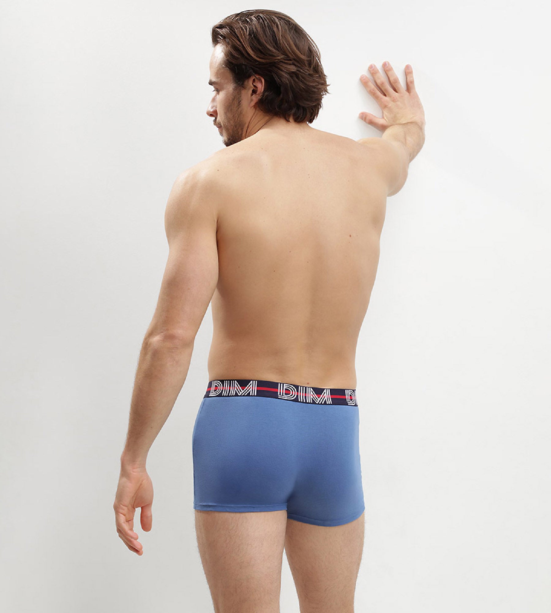 3 Pack Men's Boxer Briefs - Red, Navy & Light Blue - Soft Breathable Cotton Underwear for Daily Wear, Gym & Sleep