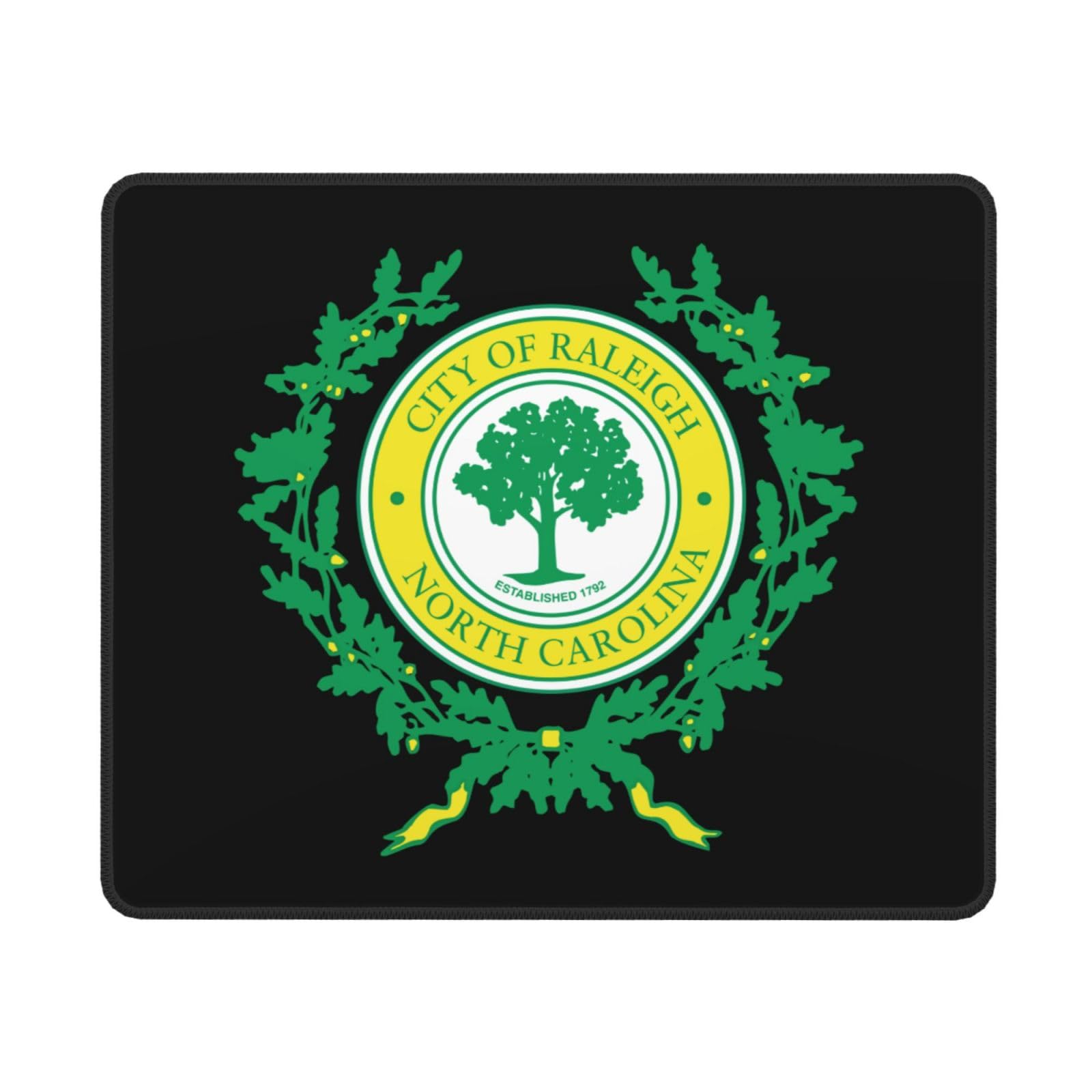 SIYTUAU Raleigh North Carolina Seal Mouse Pad - 10x12 Inch Waterproof Non-Slip Rubber Gaming Mouse Pad for Office & Laptop Use - Perfect for Work, Gaming & Home Office Setup