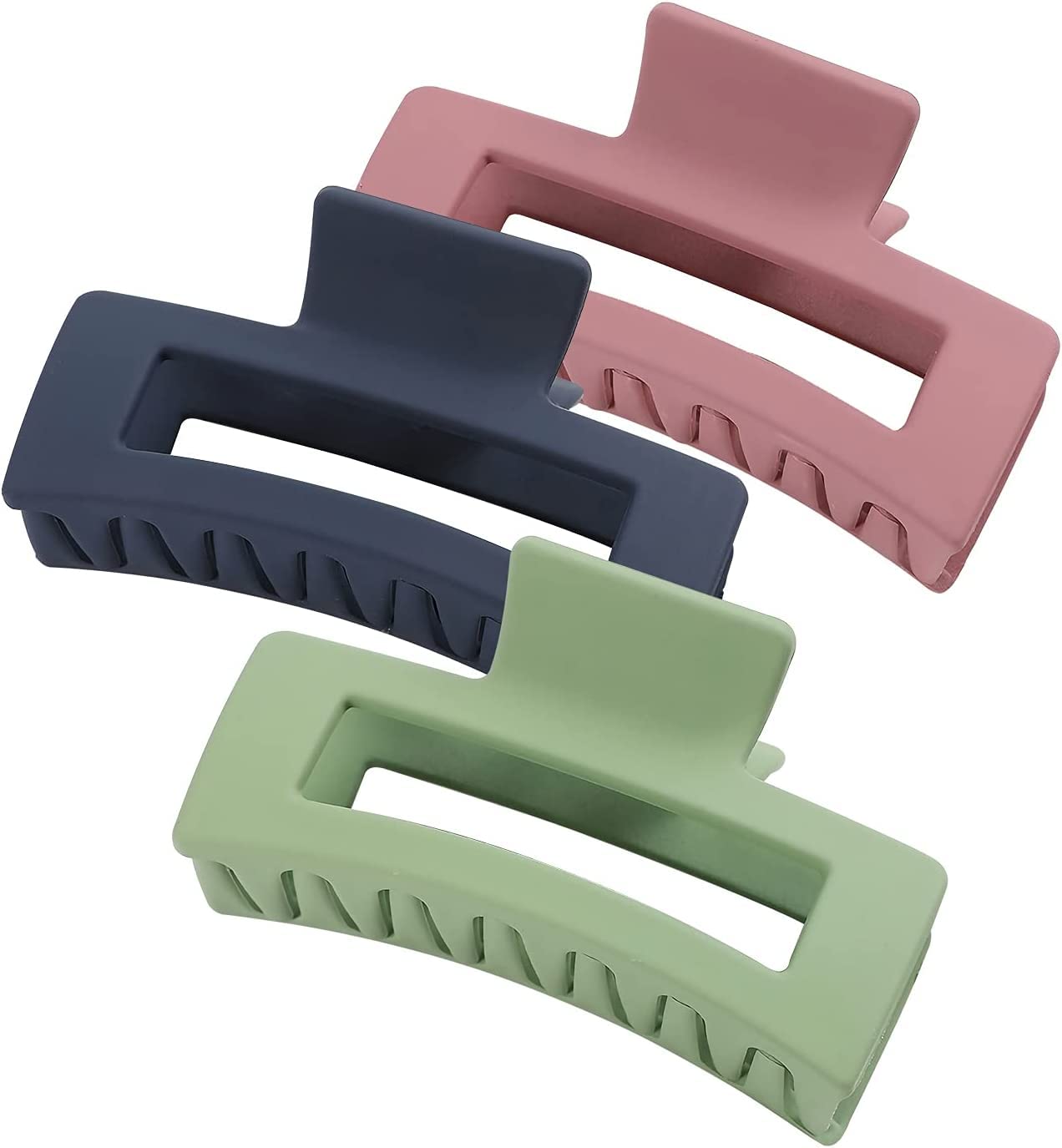 ALIBA COLLECTION Strong Hold Hair Claw Clips for Women - 3PCS Set for Thick & Thin Hair - Perfect for Updos, Ponytails & Everyday Hairstyles