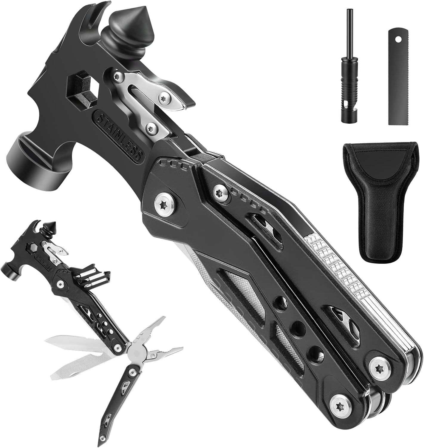 Milex Camping Hammer - Lightweight Aluminum Tent Stakes Hammer with Nail Puller - Perfect for Camping, Hiking, and Outdoor Adventures
