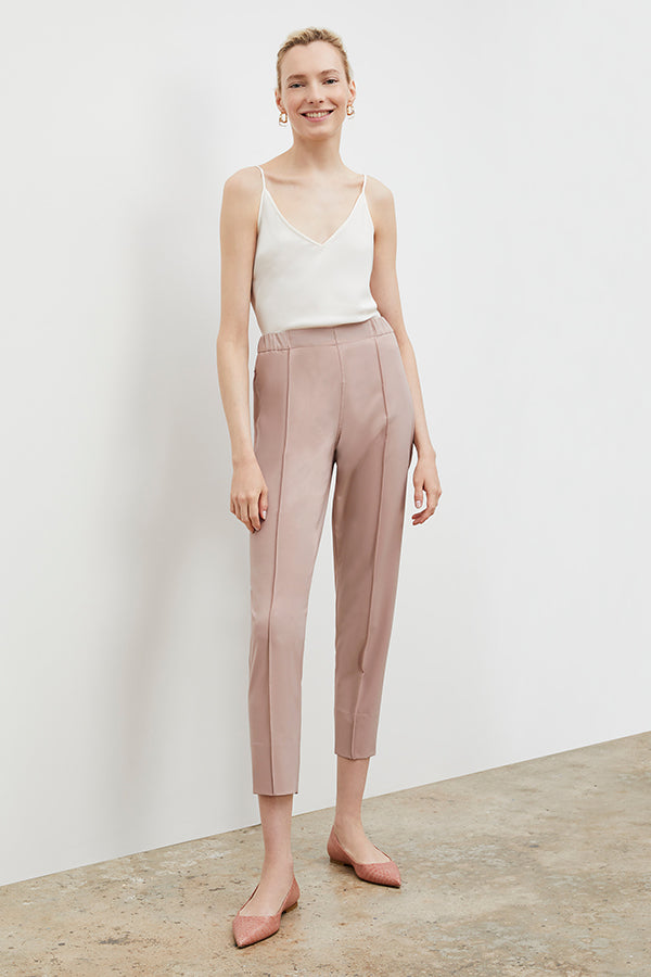 Colby Pant OrigamiTech Stretch Women's Pants - Blush Pink High Waisted Comfortable Workout & Lounge Pants for Yoga, Running, and Everyday Wear