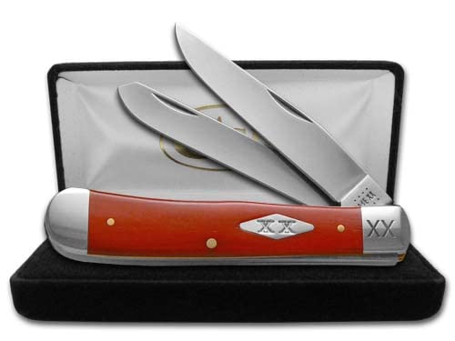 Case XX 23118 Trapper Stainless Steel Pocket Knife - Limited Edition 1/500 with Smooth Dark Red Bone Handle | Perfect for Camping, Hunting & Everyday Carry (EDC)