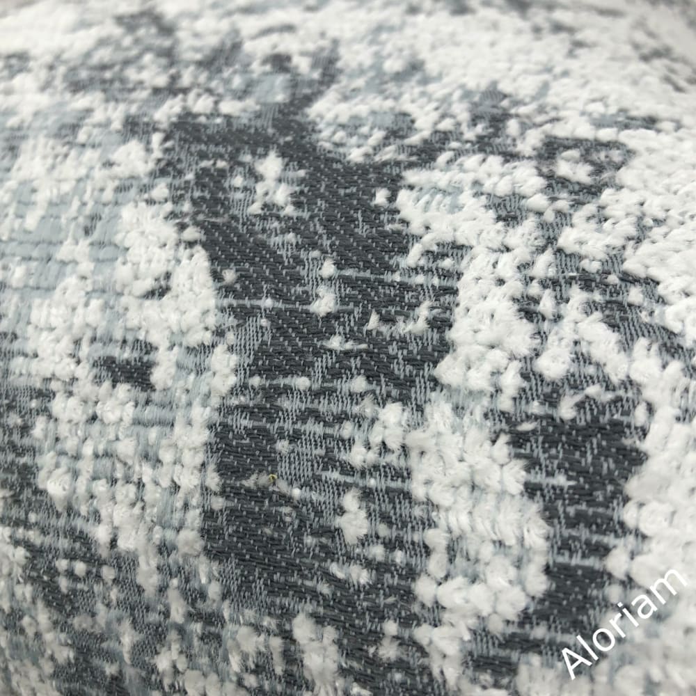 Calacatta Marble Gray White Chenille Pillow Cover - Soft Luxury Decorative Throw Pillow Case for Sofa, Bedroom & Living Room Decor