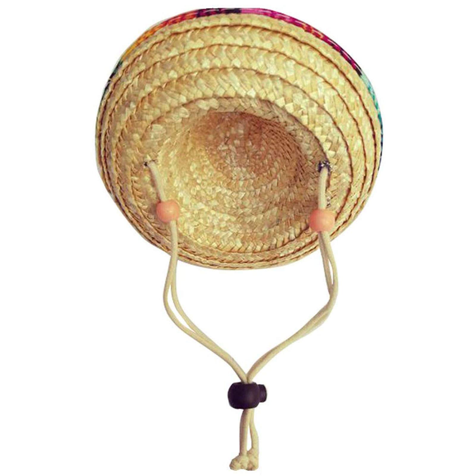 Mini Straw Sombrero Hat for Dogs & Cats - Mexican Party Hat for Small Pets & Puppies - Perfect for Cinco de Mayo, Halloween & Costume Parties