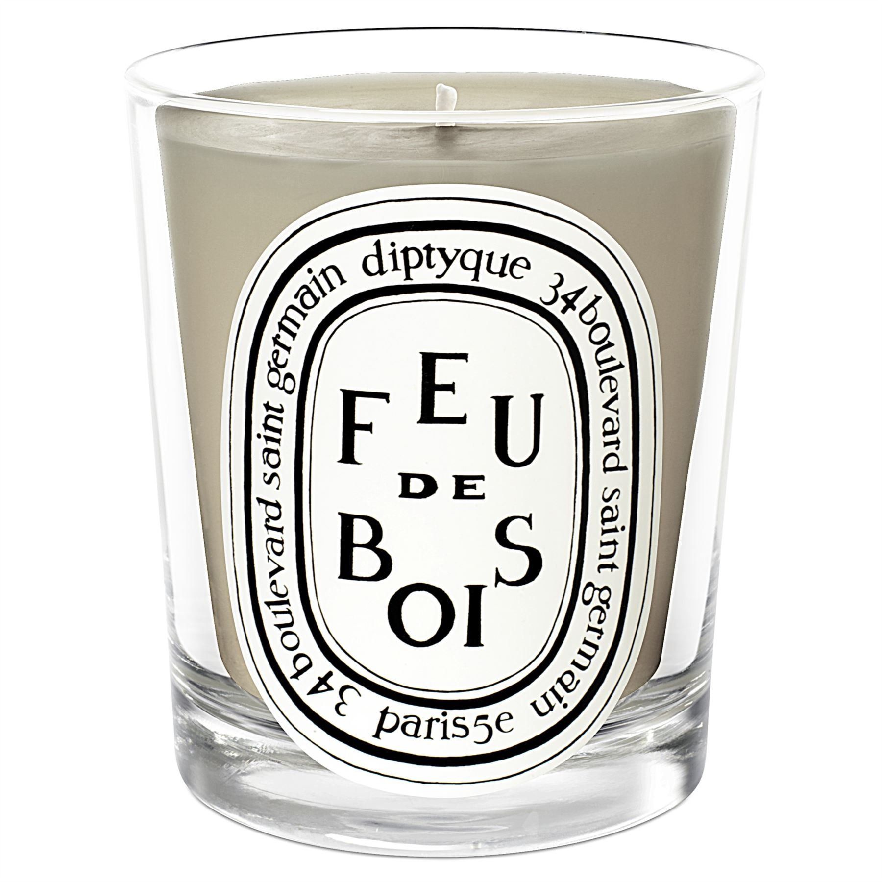 Diptyque Feu de Bois Scented Candle 190g - Luxury Wood Fire Scented Soy Wax Candle for Home, Spa & Gift Giving - Premium Aromatherapy for Relaxation & Cozy Ambiance