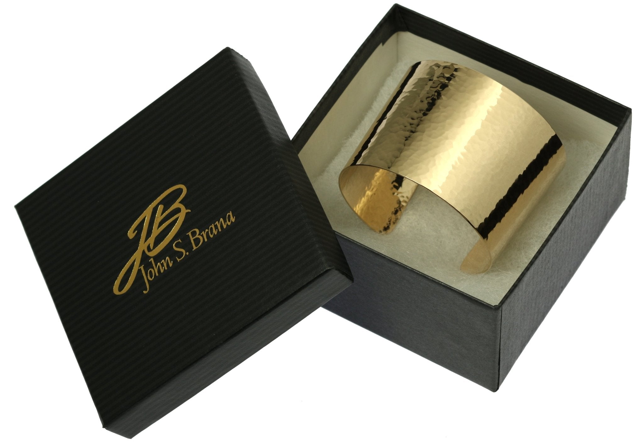 1 3/4 Inch Wide Hammered 14K Gold Filled Cuff Bracelet for Women - Elegant Stackable Bangle for Everyday Wear, Parties & Special Occasions