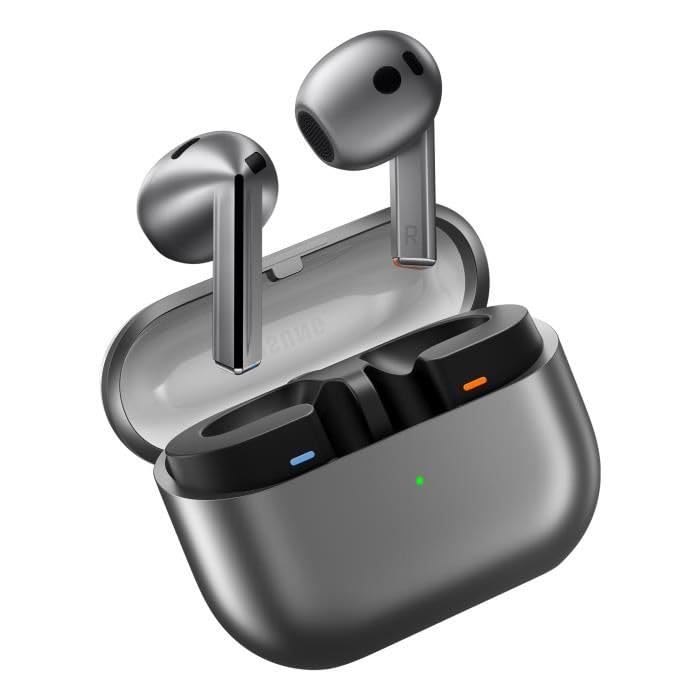 Samsung Galaxy Buds3 Wireless Bluetooth Earbuds - Silver (SM-R530) | Noise Cancelling, Long Battery Life | Perfect for Workouts, Commuting & Travel
