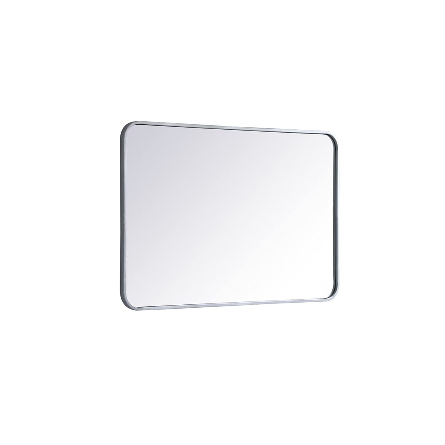 Elegant Silver Metal Mirror 24x36 for Home Decor