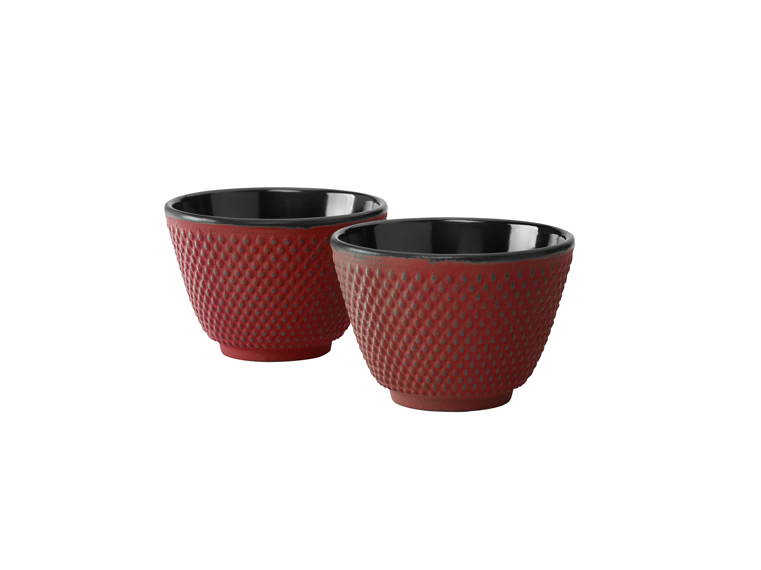 Premium Bredemeijer Xilin Tea Cups Set - Elegant Red Porcelain Tea Cups for Afternoon Tea, Gifts, and Home Decor - 6-Piece Set with Saucers