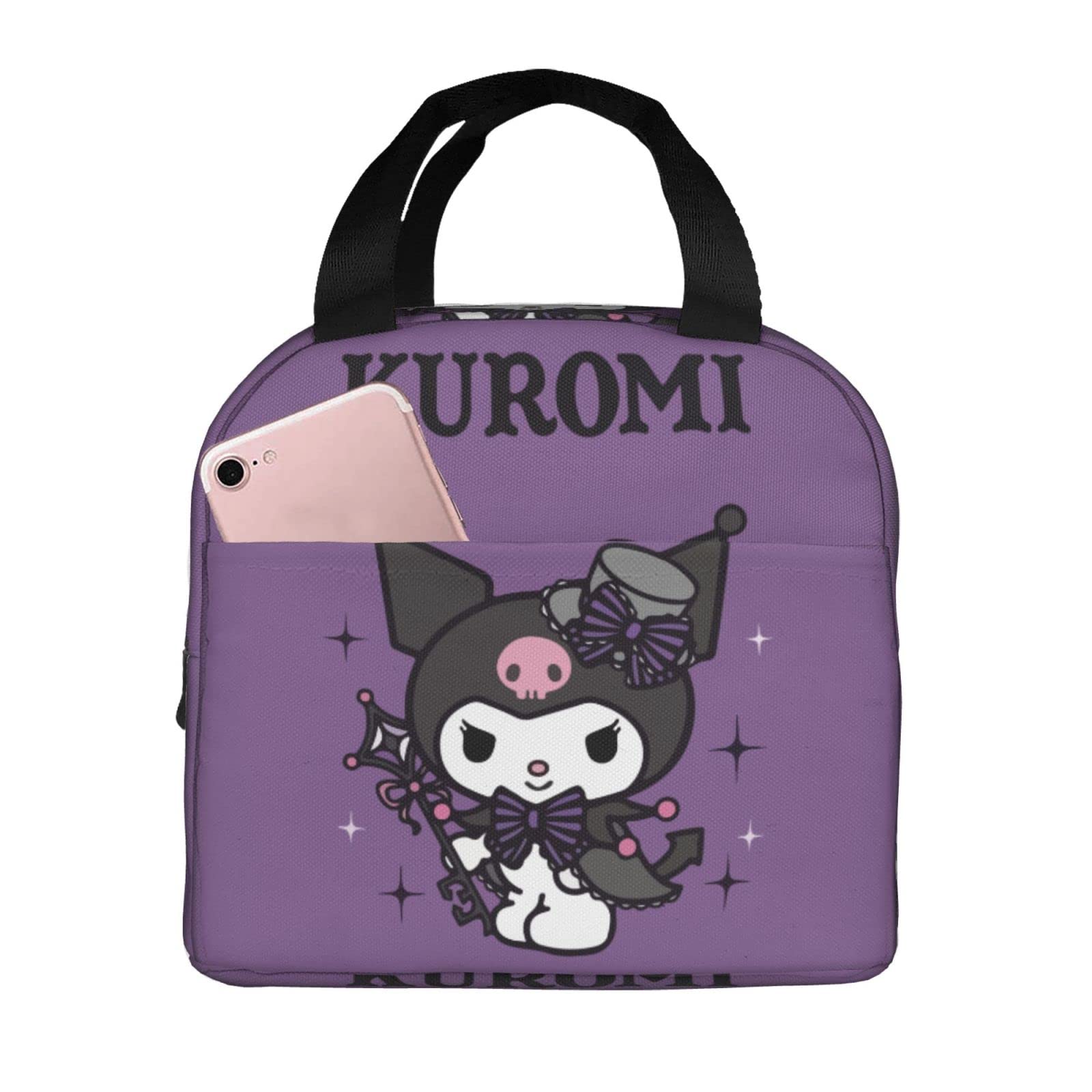 Kuromi Insulated Lunch Box - Reusable Thermal Lunch Bag for School, Office, Work & Travel - Leakproof Picnic Tote with Portable Storage - Perfect for Meal Prep, Outdoor Activities & Daily Commute