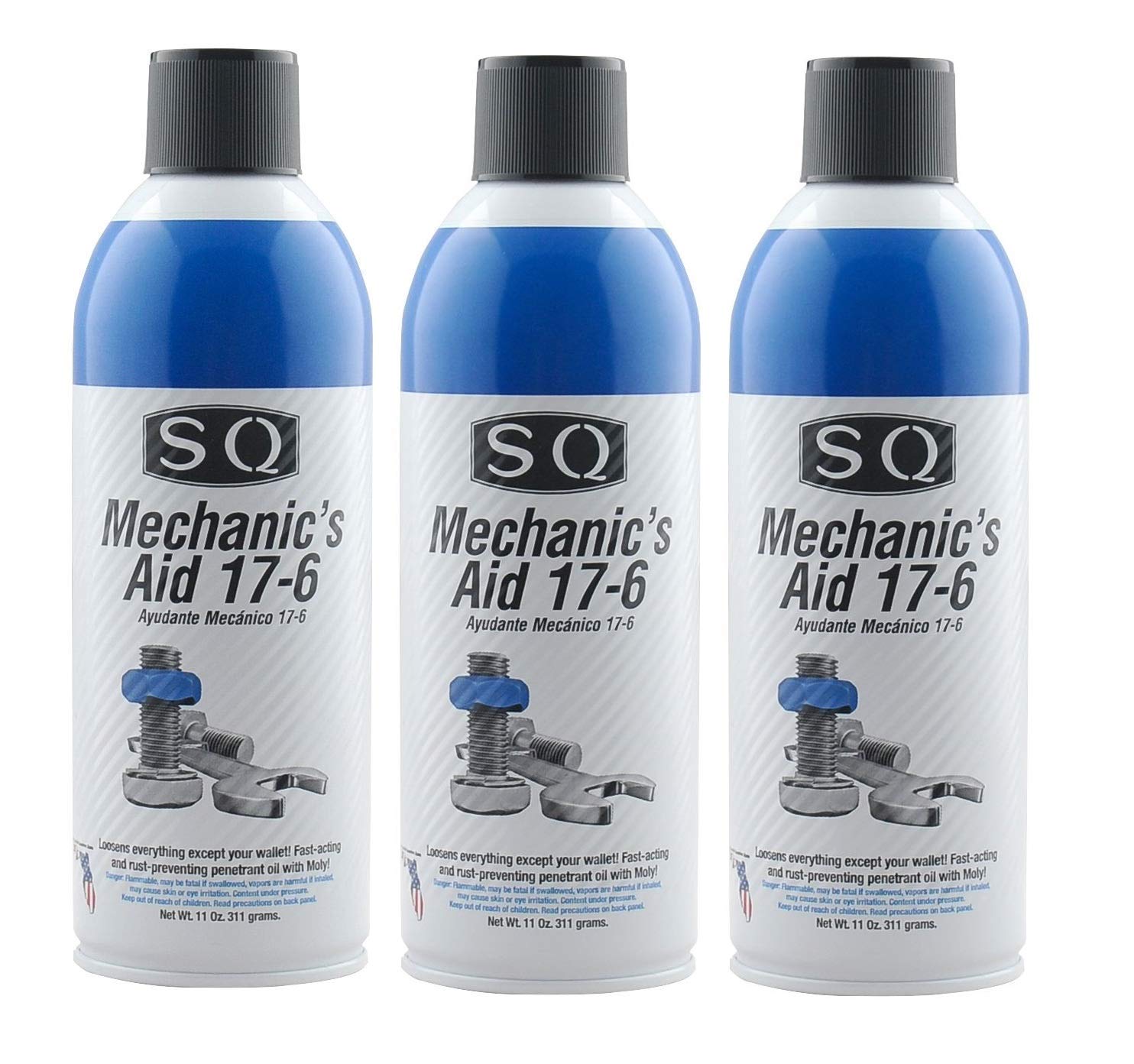 SQ 3-Pack Non-Chlorinated Brake Cleaner, Engine Degreaser, Carburetor Cleaner & Penetrant Oil Set - Automotive Maintenance Kit for Car, Motorcycle & Truck Repair (12 Cans Total) - Ideal for DIY Mechanics & Professional Garages