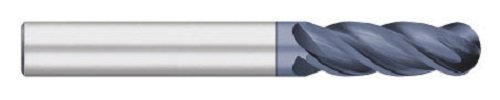 Titan TC25616 Solid Carbide VI-Pro Variable Index End Mill - 4 Flute Ball Nose, ALCRO-Max Coated, 1