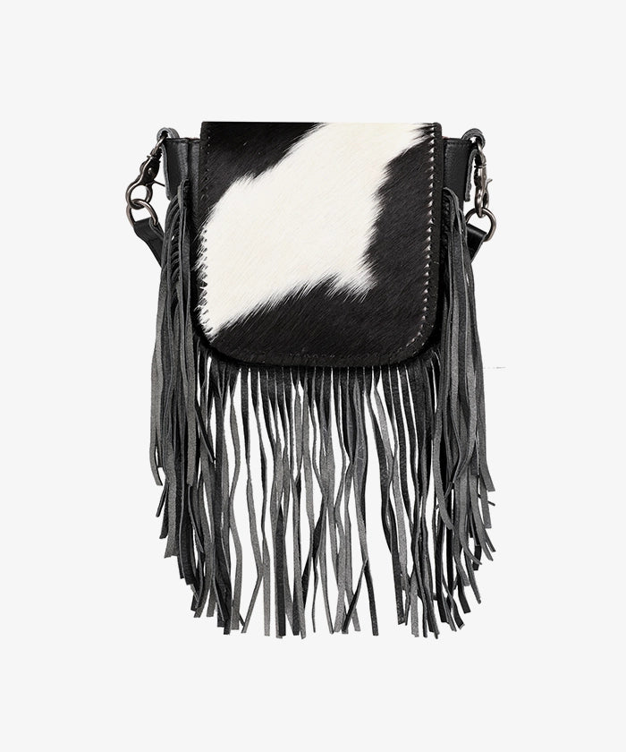 Montana West Genuine Leather Fringe Crossbody Bag with Hair-On Hide - Stylish Boho Purse for Women, Perfect for Music Festivals & Casual Outings
