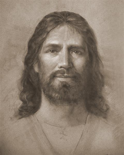 Christ Head Study - Religious Artwork for Home Decor, Church Display & Spiritual Inspiration