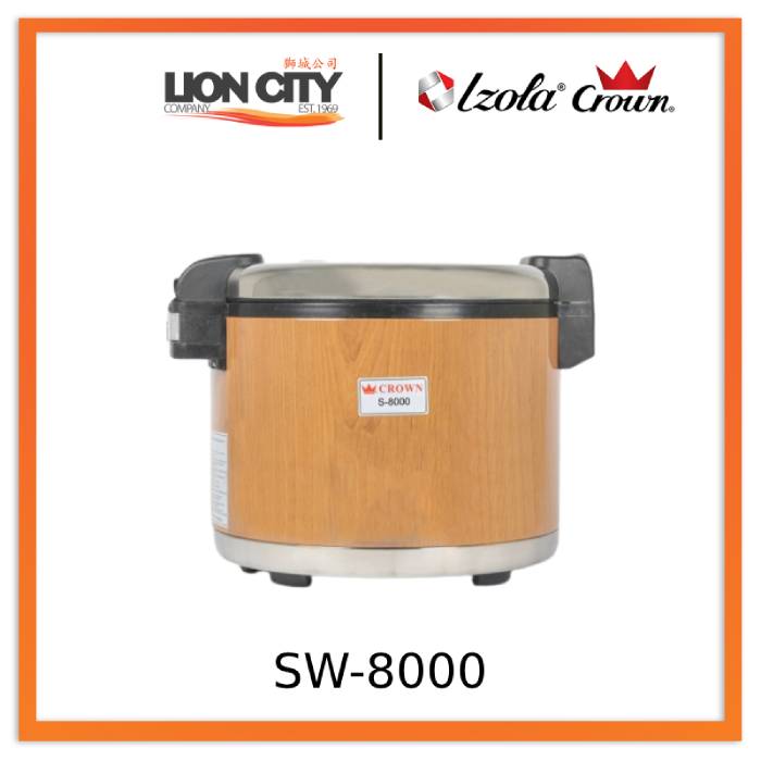 Crown SW 8000 6 Liter Rice Cooker & Warmer - Keep Rice Fresh for Hours | Perfect for Home, Restaurants, and Buffets