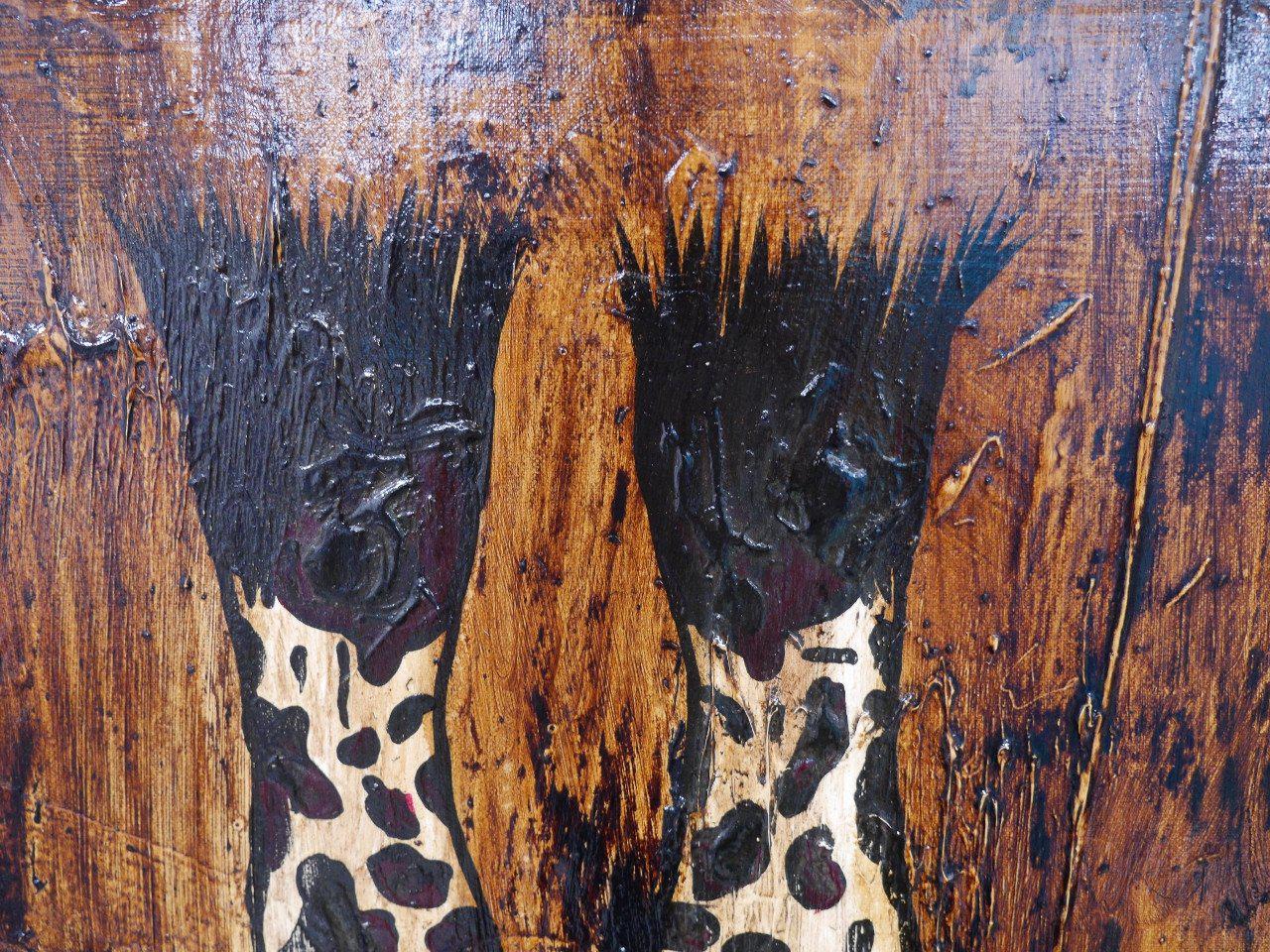 Abstract Realism Giraffe Wall Art - Handmade Canvas Painting for Home & Office Decor - Perfect for Living Room, Bedroom or Gift Giving
