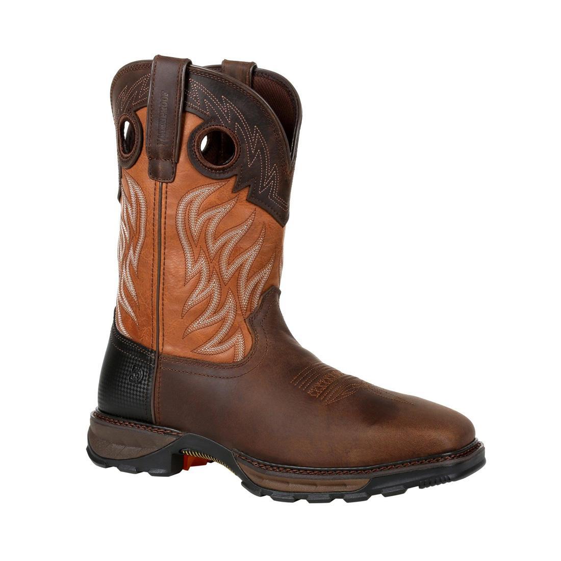 Maverick XP Steel Toe Waterproof Western Work Boots for Men - Deep Brown Leather Cowboy Boots for Construction, Ranch & Outdoor Work