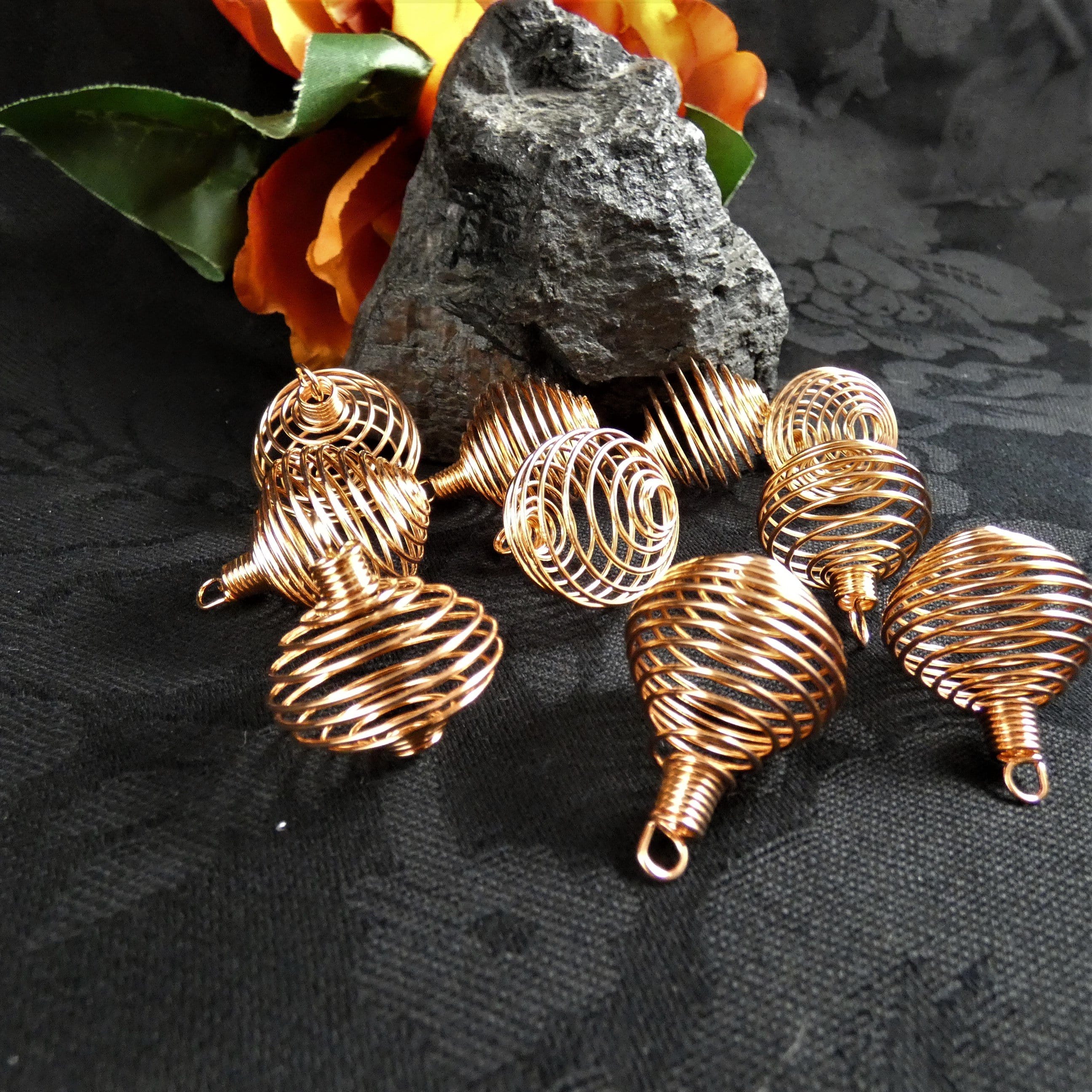 Premium Round Copper Cage for Jewelry Making, DIY Crafts, and Home Decor - Perfect for Pendants, Earrings, and Creative Projects