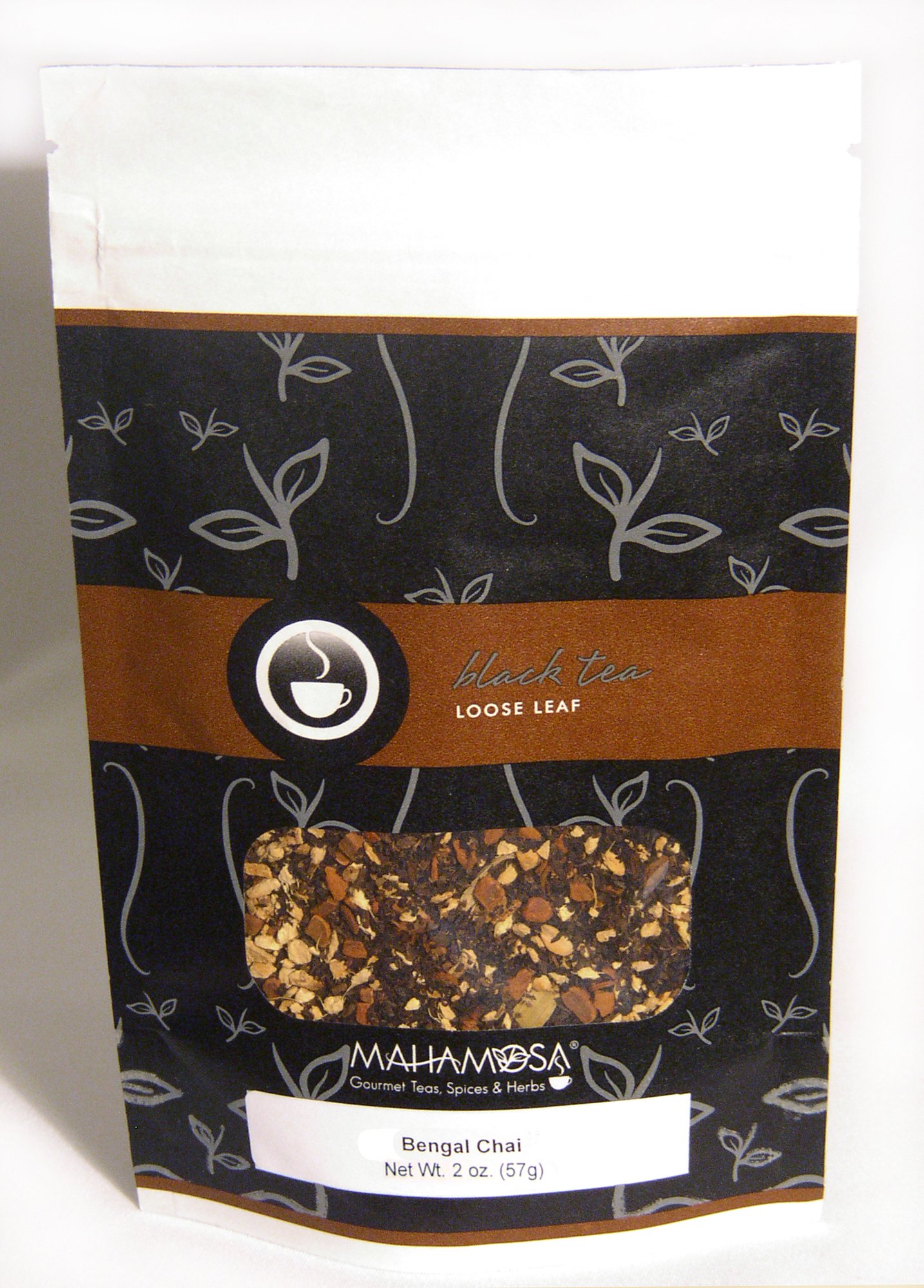 Mahamosa Chai Black Tea Blend & Stainless Steel Infuser Set - 2oz Bengal Spiced Black Tea with Black Pepper, Cloves, Ginger, Cinnamon & Cardamom | Perfect for Relaxation, Afternoon Tea & Gifts